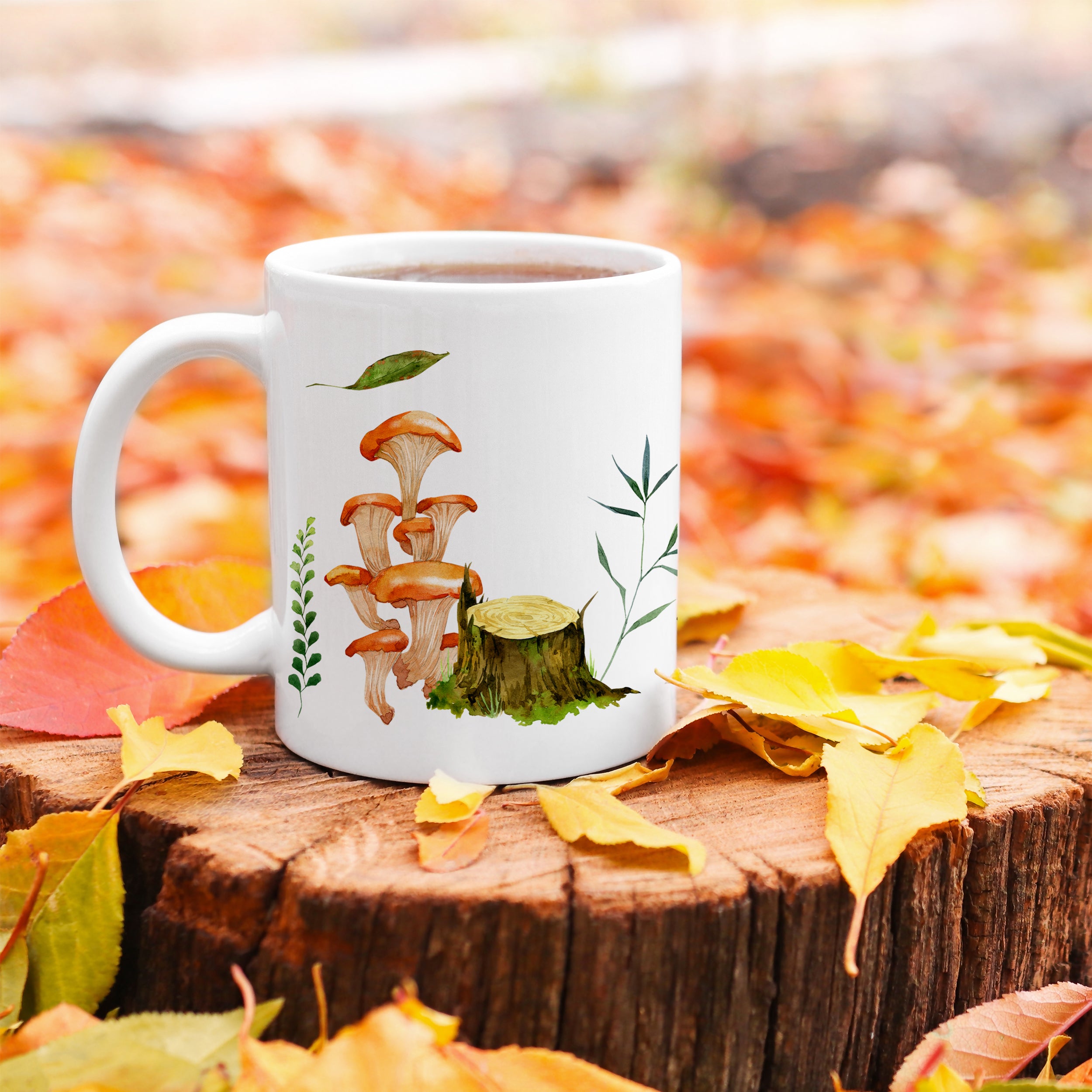 Tasse Keramik mit Pilz-Motiv