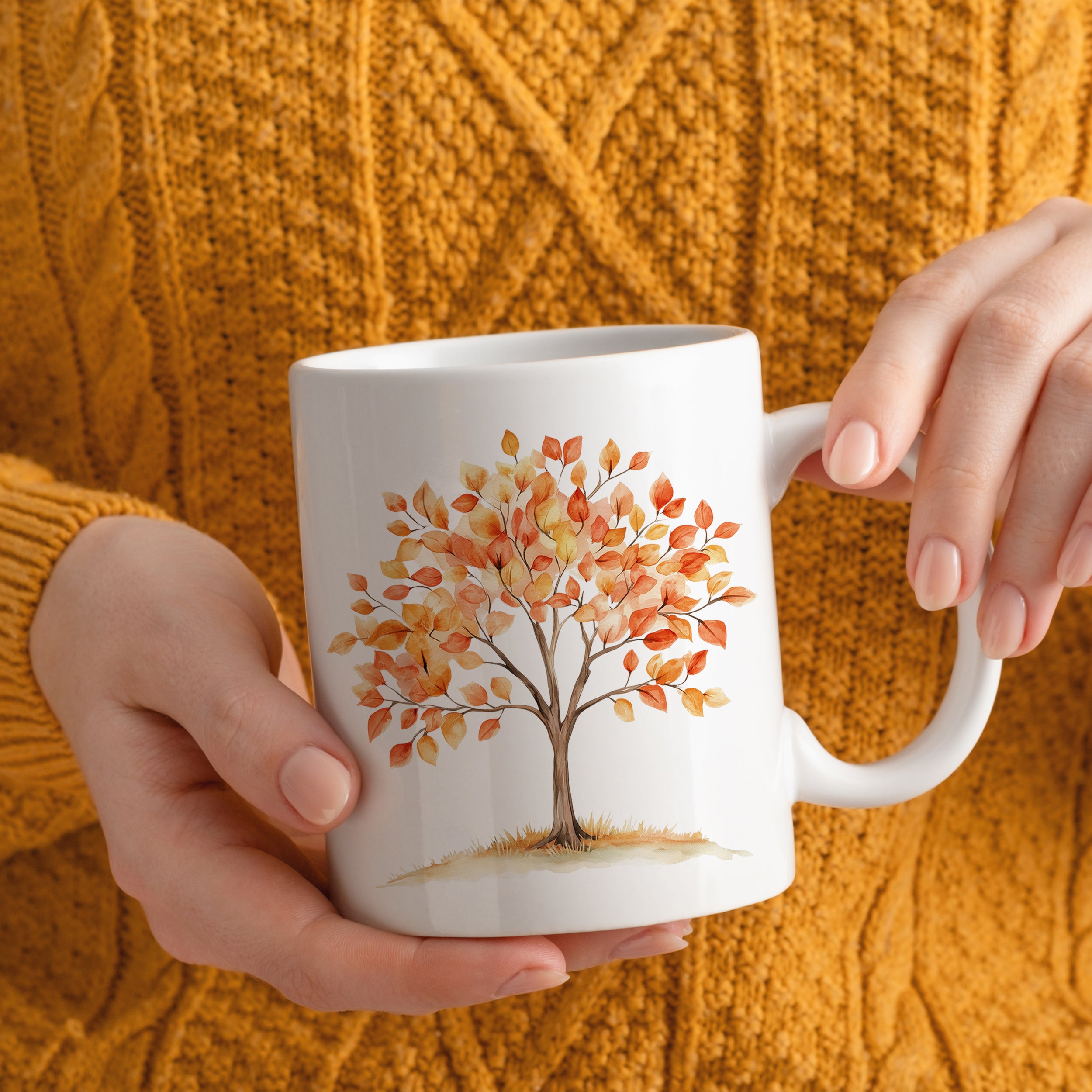 Tasse Herbstliche Baum
