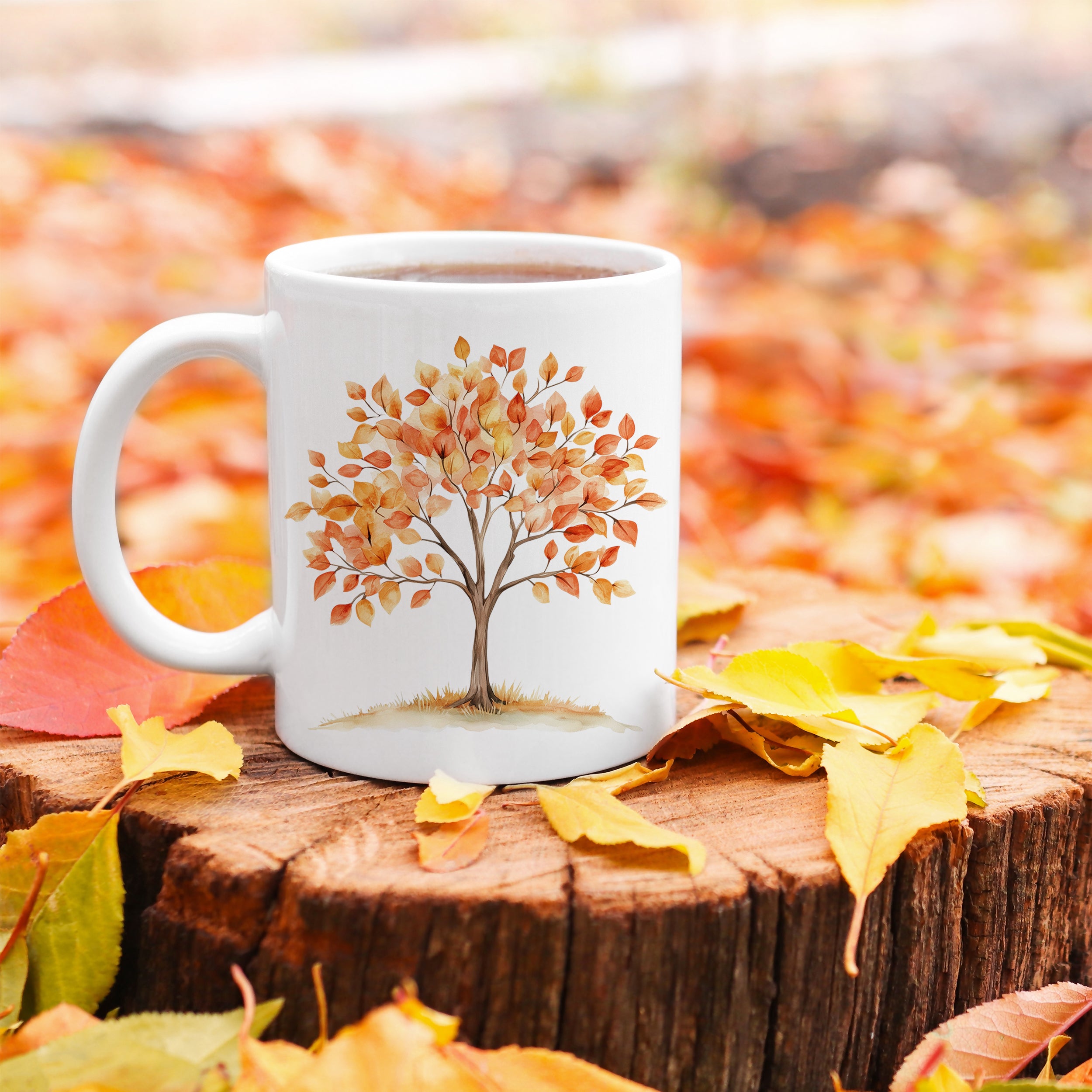 Tasse Herbstliche Baum
