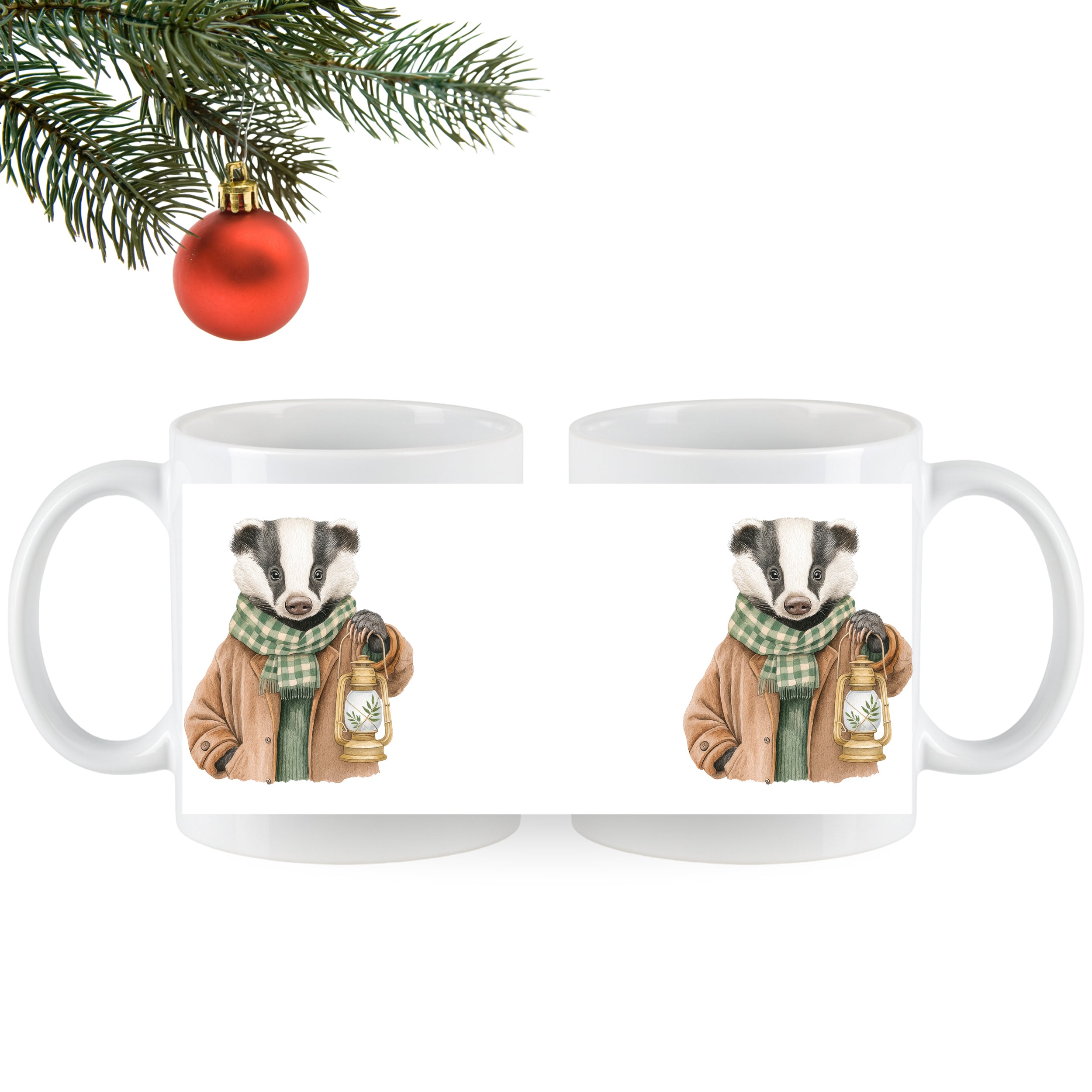 Weihnachtstasse Waschbär