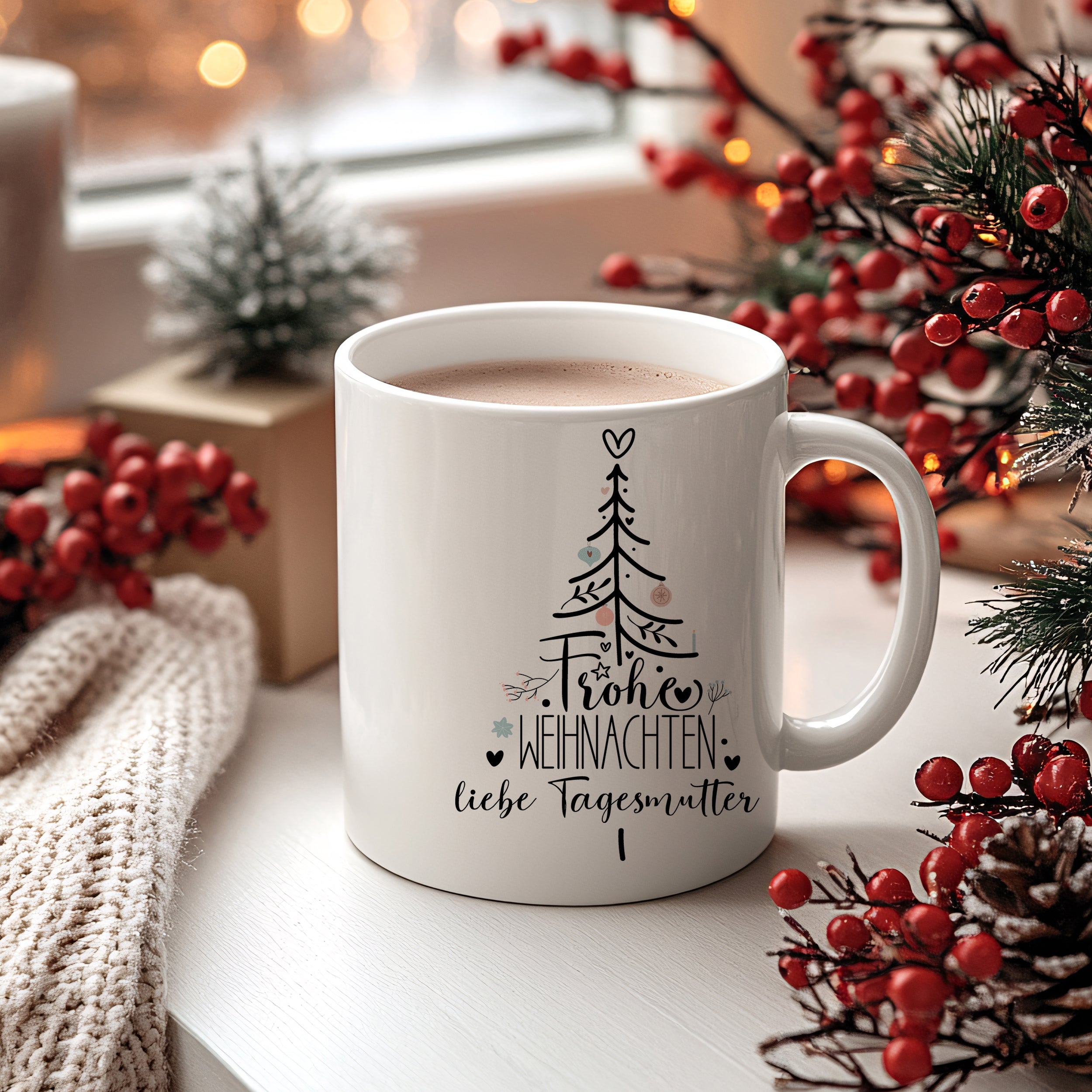 Tasse Frohe Weihnachten - Für liebe Tagesmütter