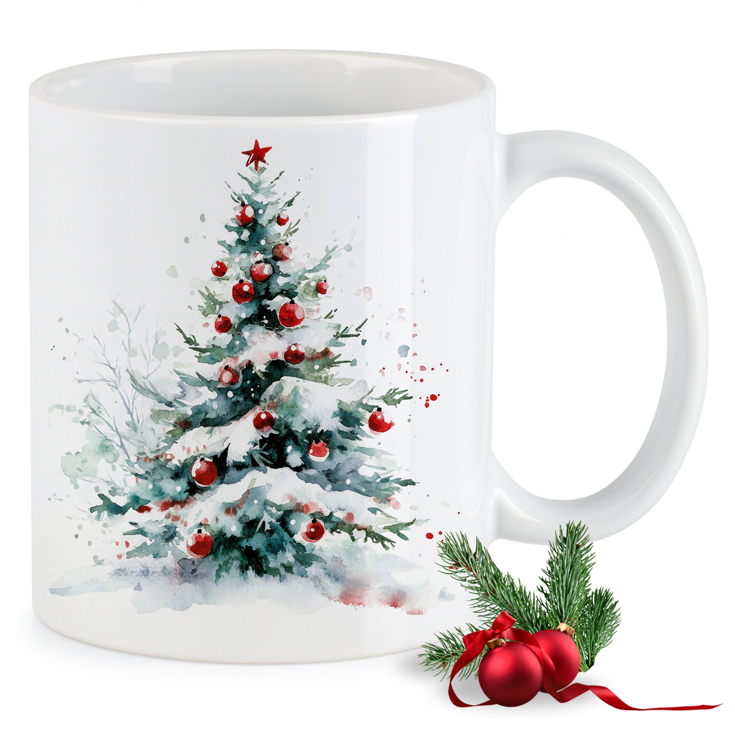 Weihnachtstasse mit Weihnachtsbaum