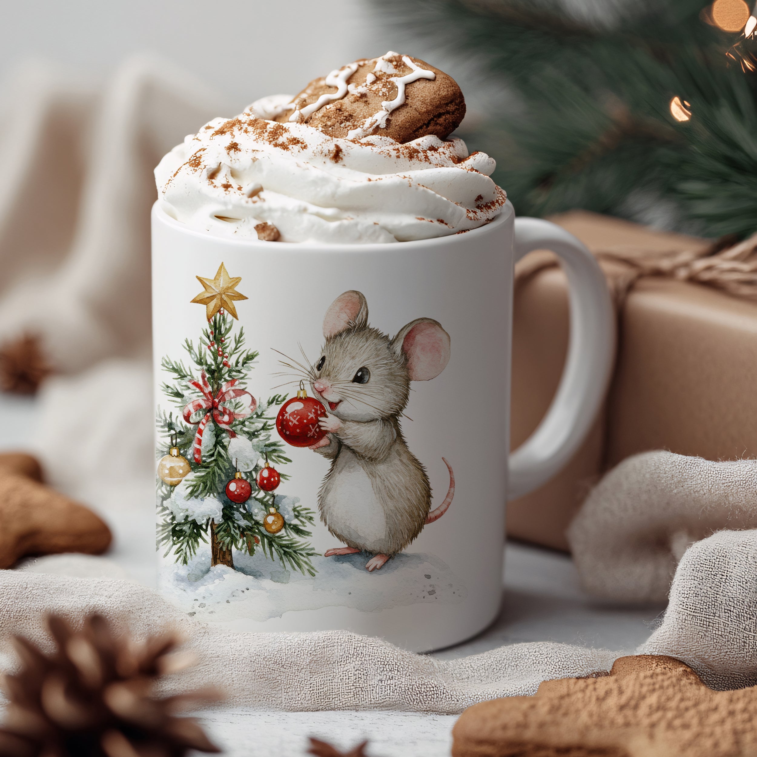 Tasse Weihnachtsmaus