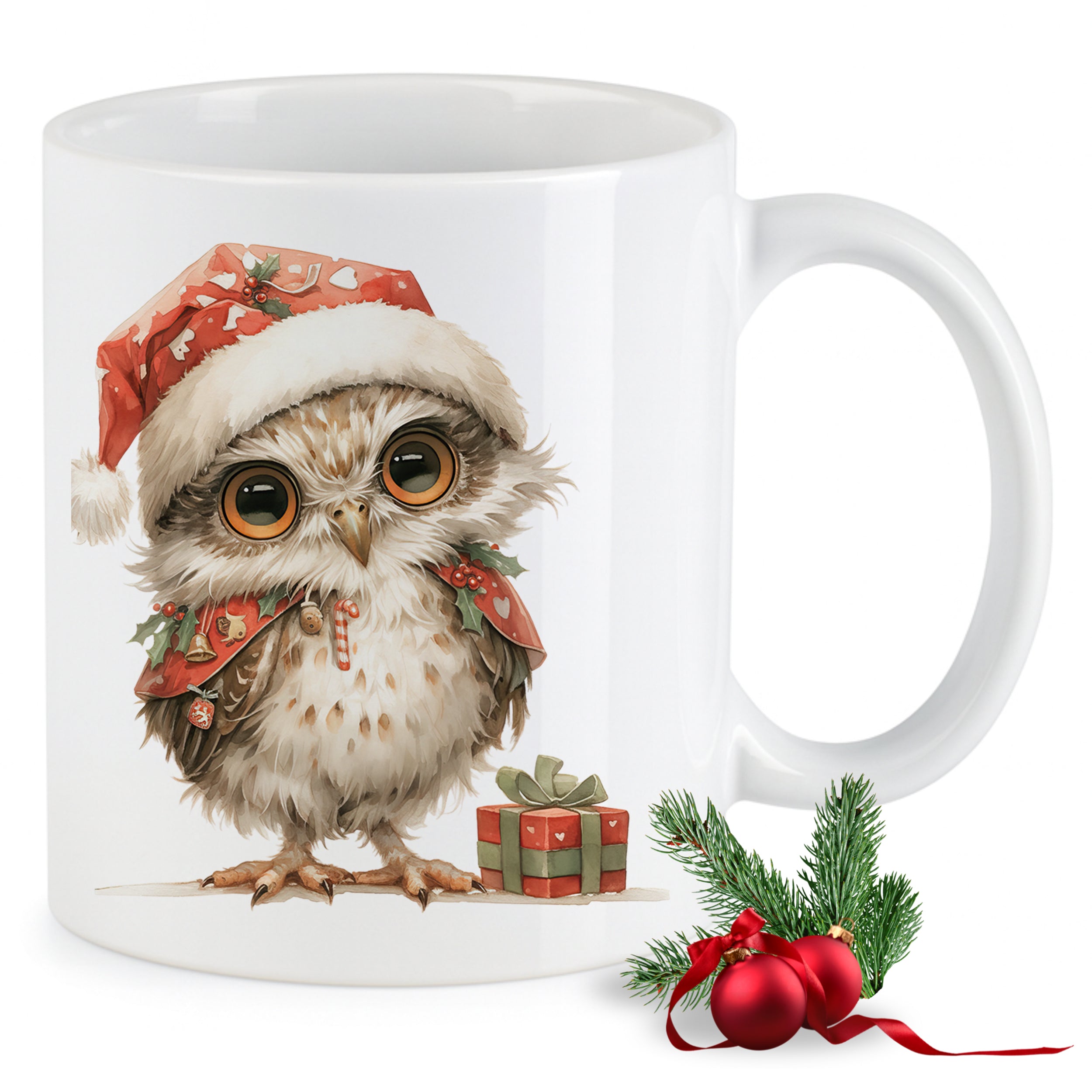 Weihnachtstasse Eule