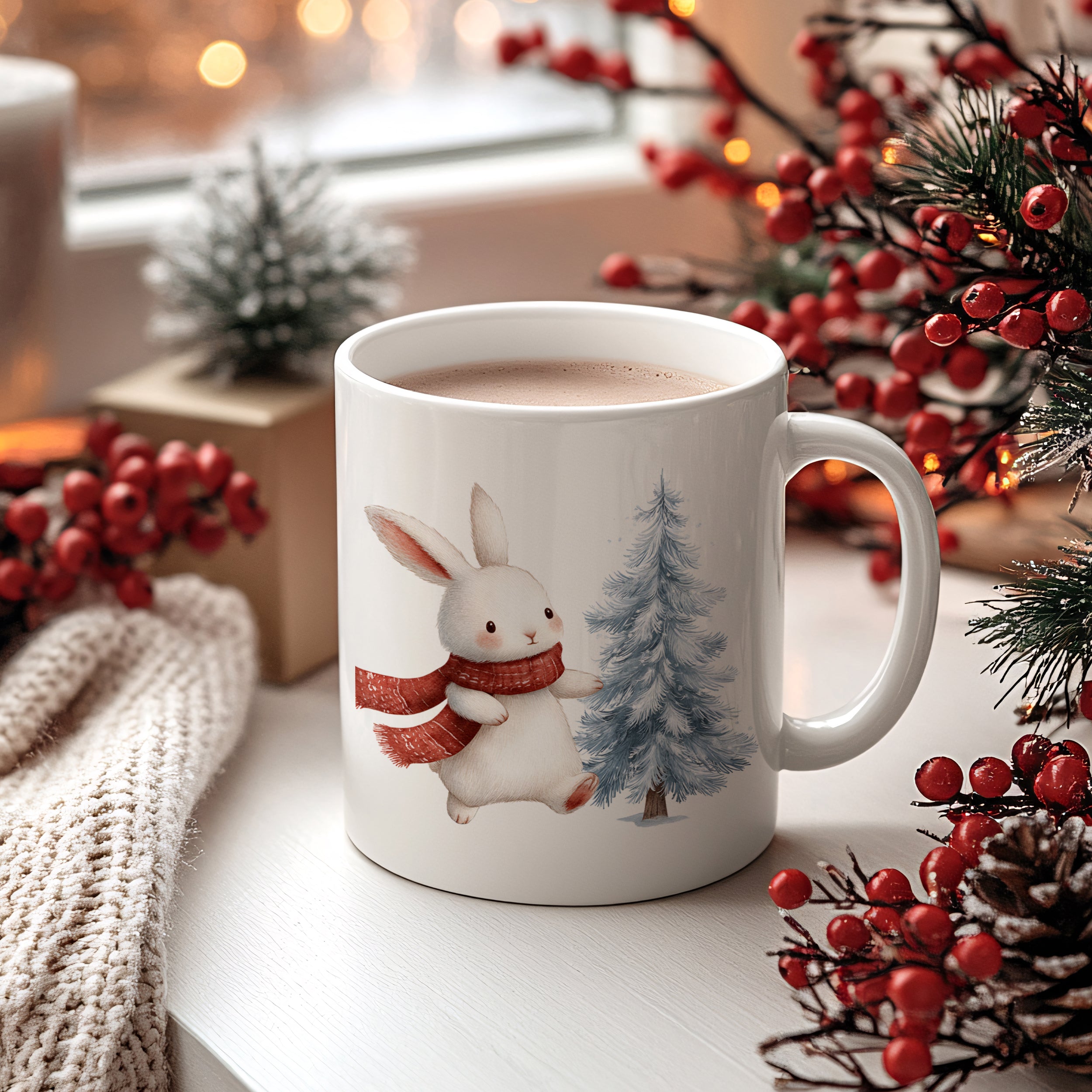 Tasse mit niedlichem Hasen