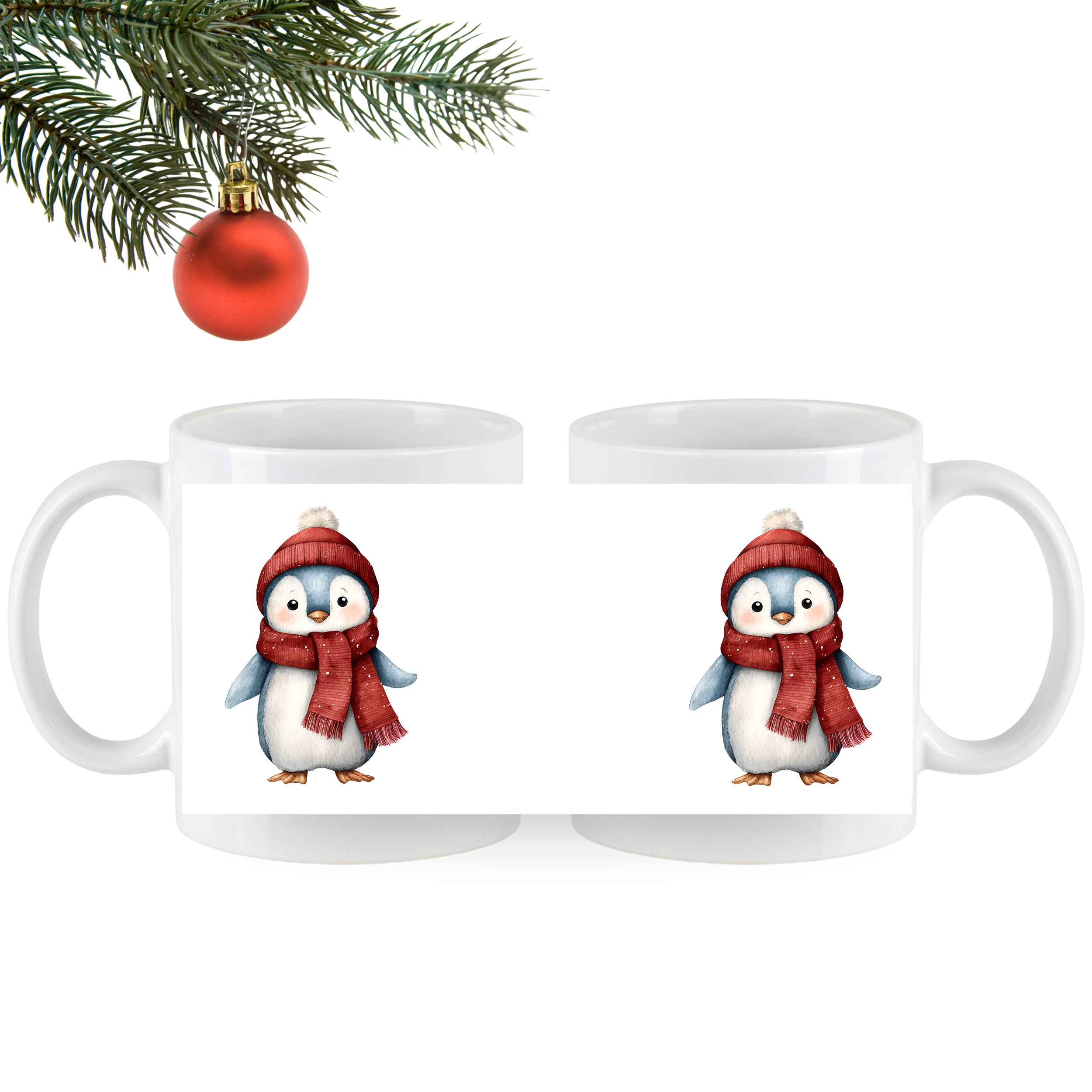 Tasse Weihnachts-Pinguin