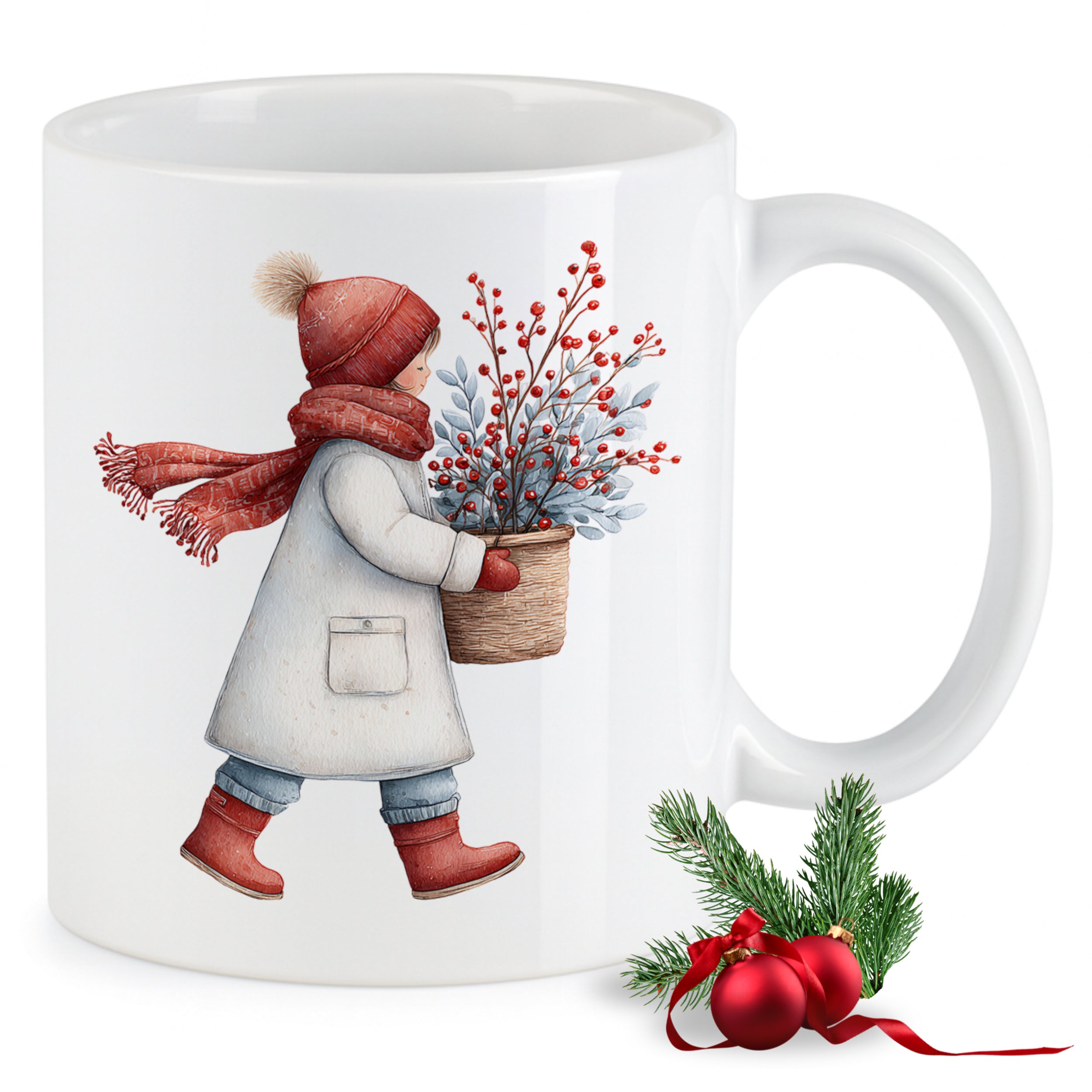 Tasse mit Winterkind