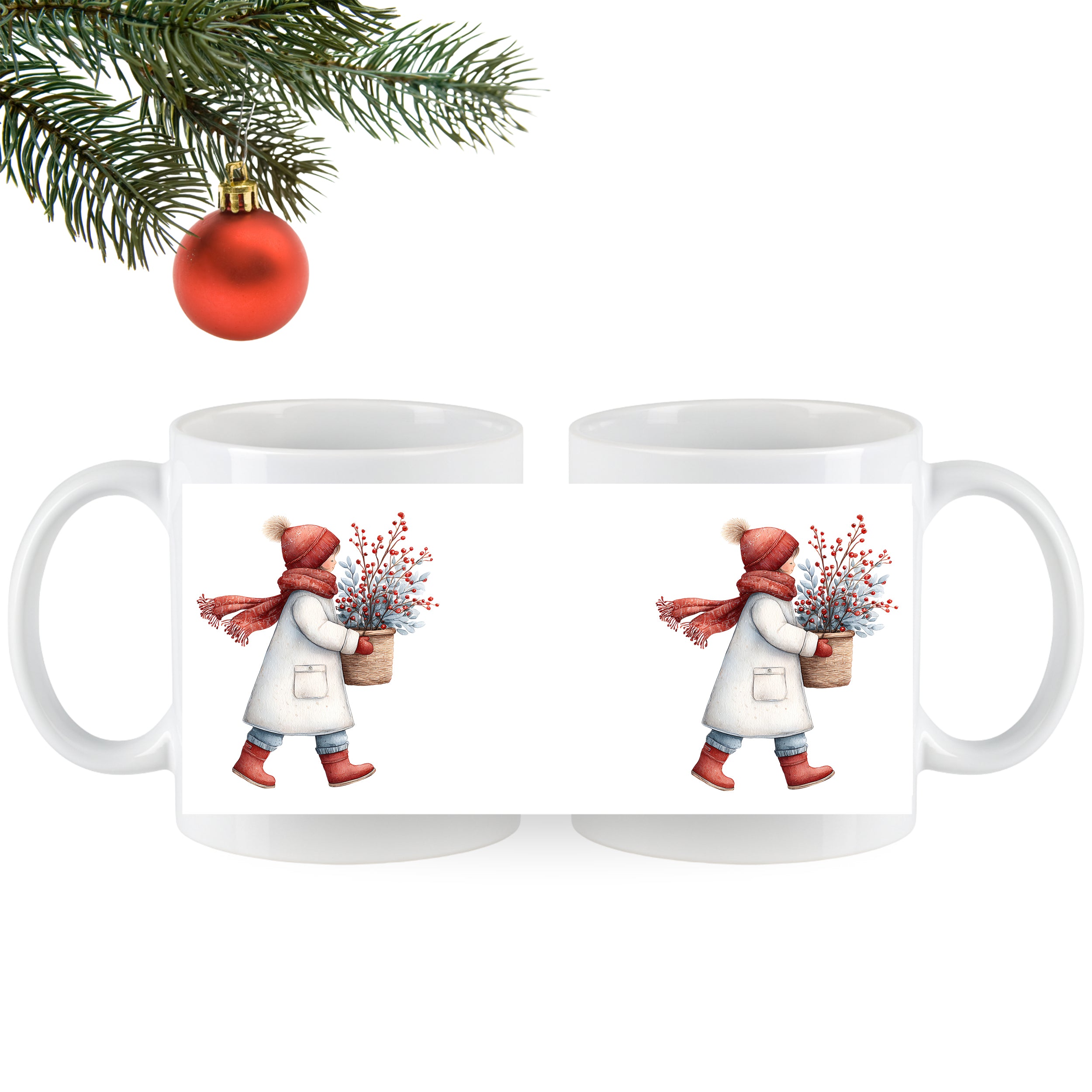 Tasse mit Winterkind