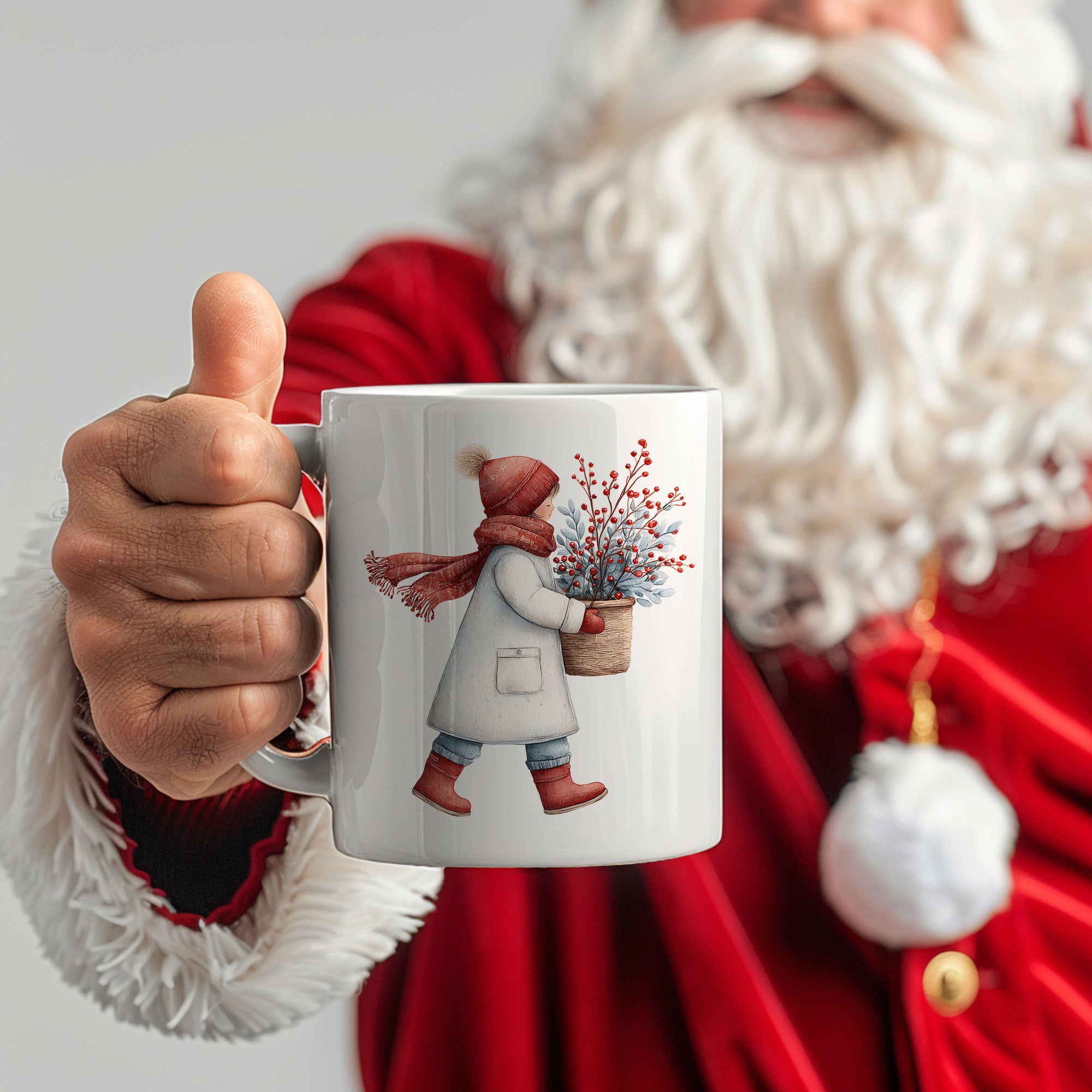 Tasse mit Winterkind