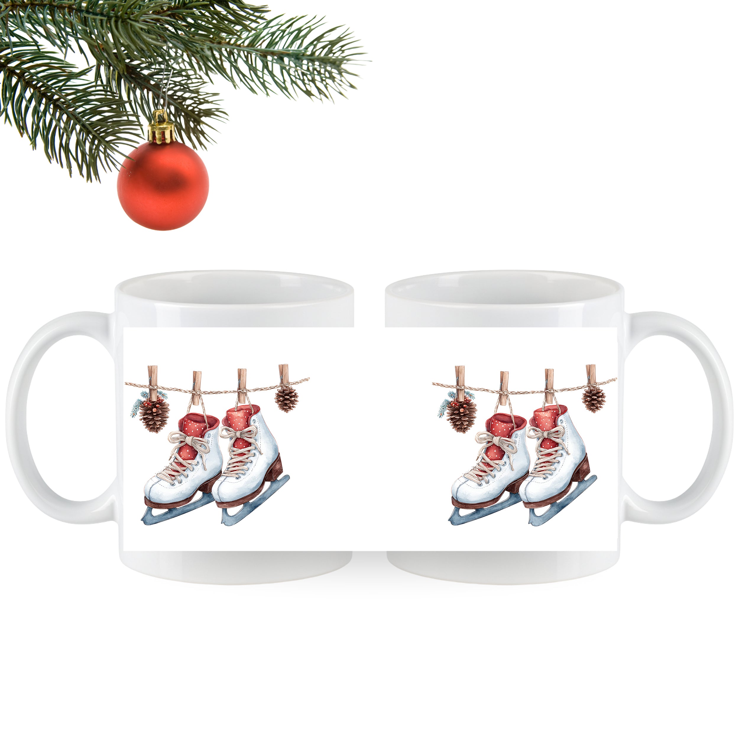 Tasse Schlittschuhe