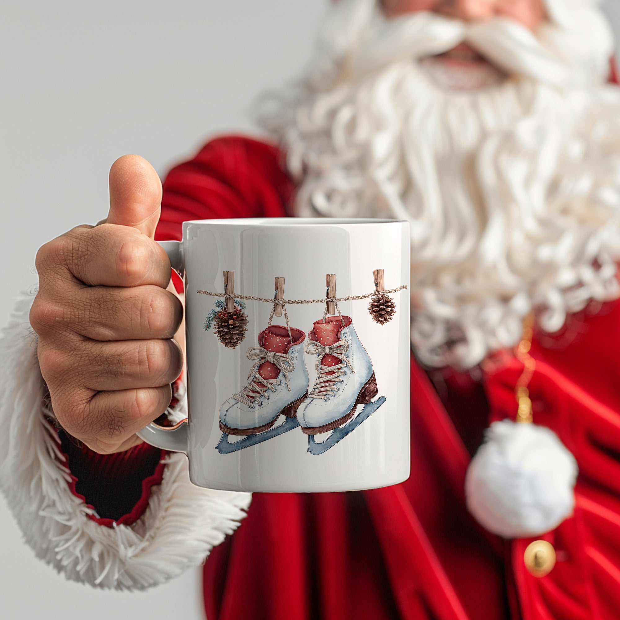 Tasse Schlittschuhe