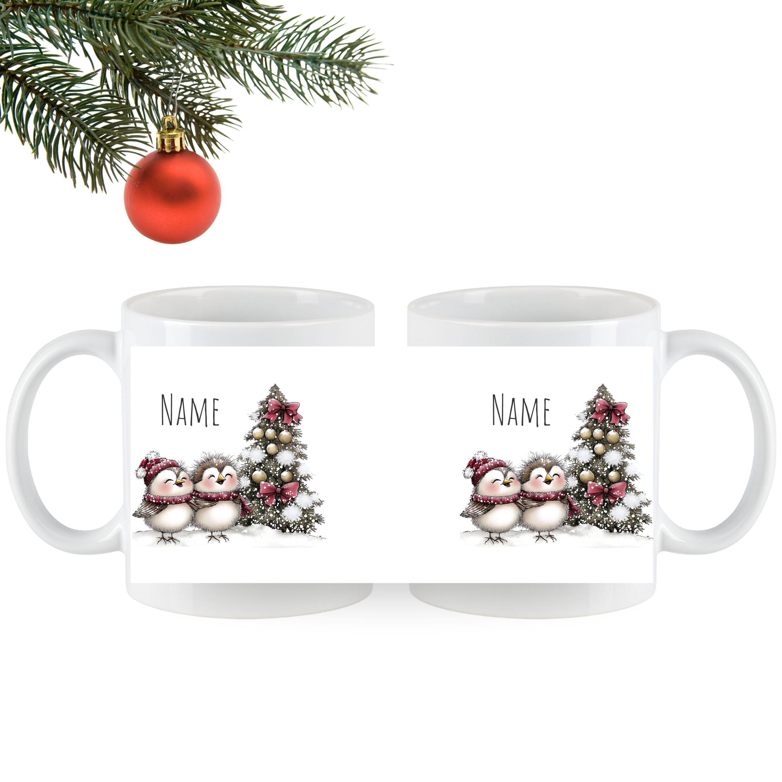 Tasse mit niedlichen Pinguinen