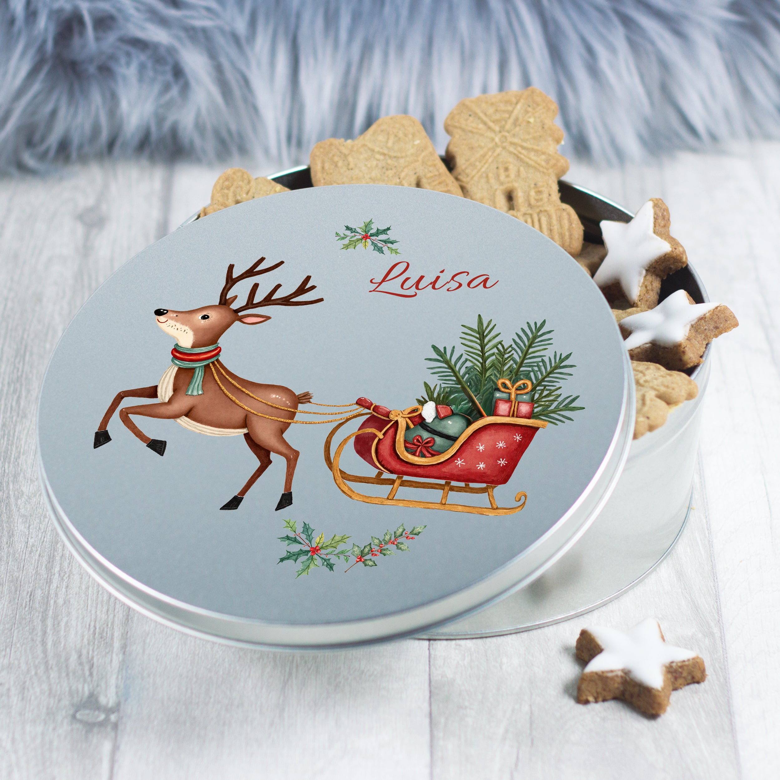 Keksdose Rentier - Für festliche Leckereien