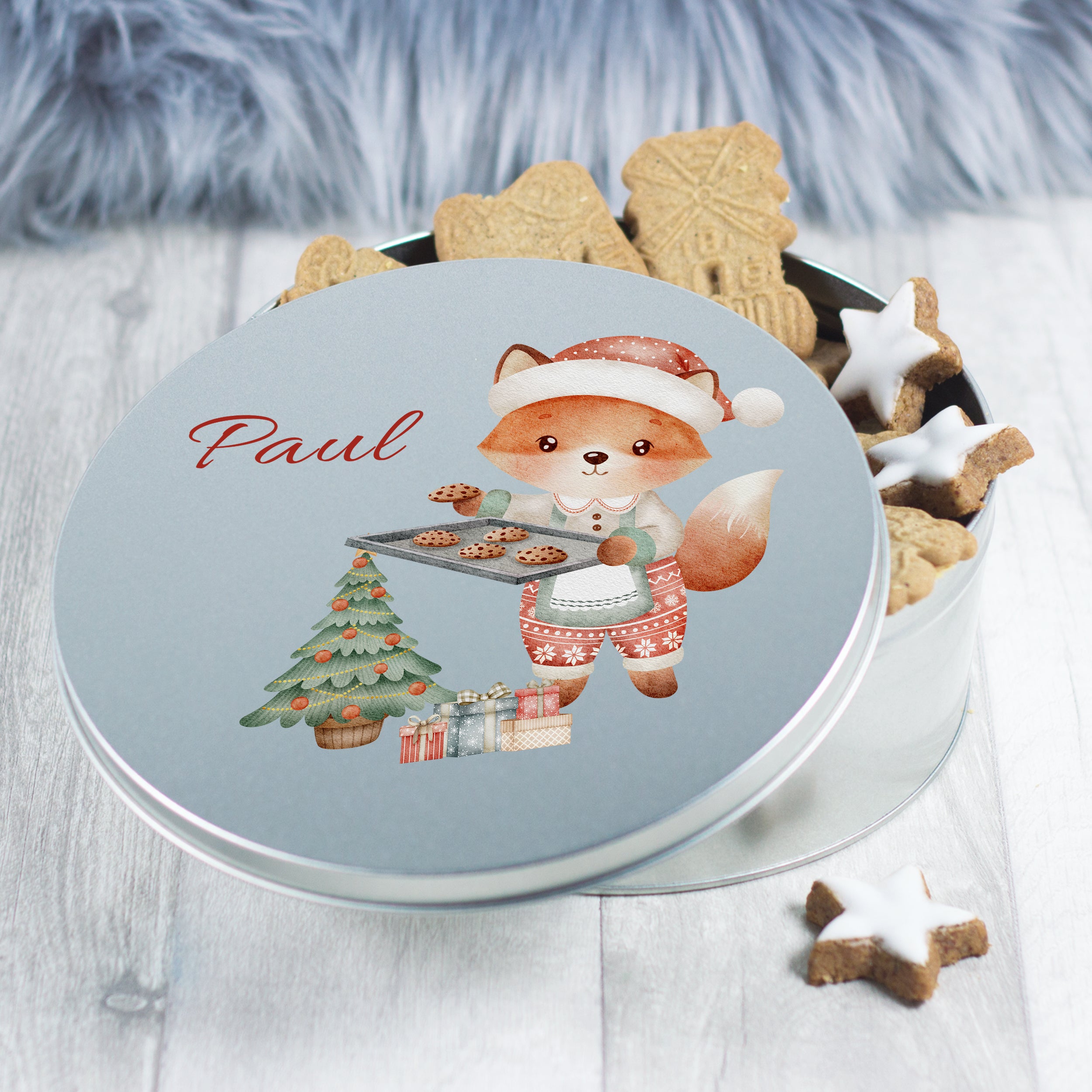 Keksdose mit Fuchs - Weihnachtsfreude für dein Zuhause