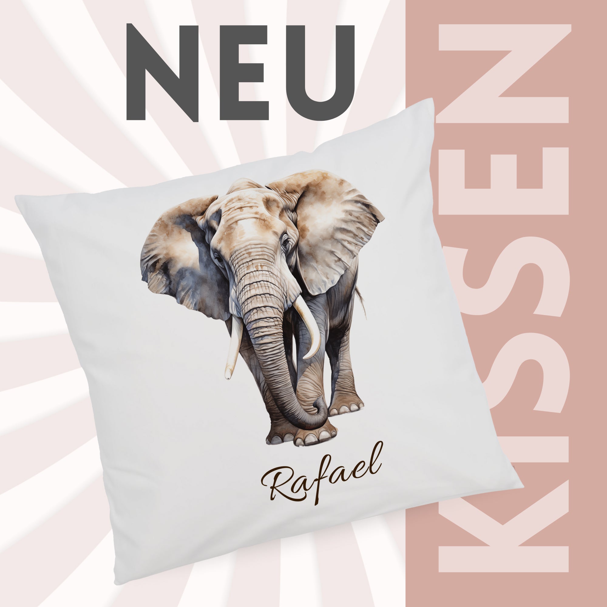 Kissenbezug Elefant