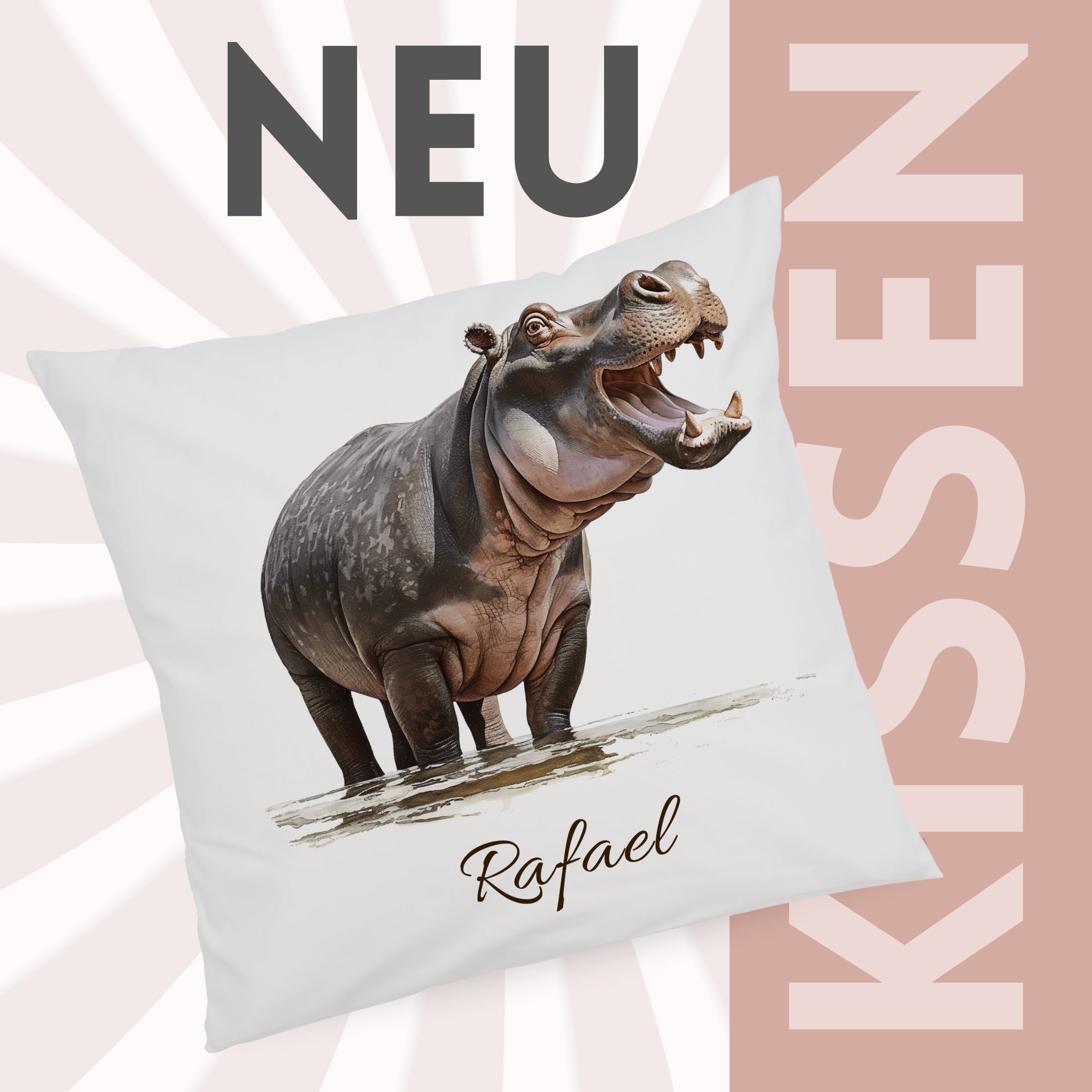 Kissenbezug Nilpferd
