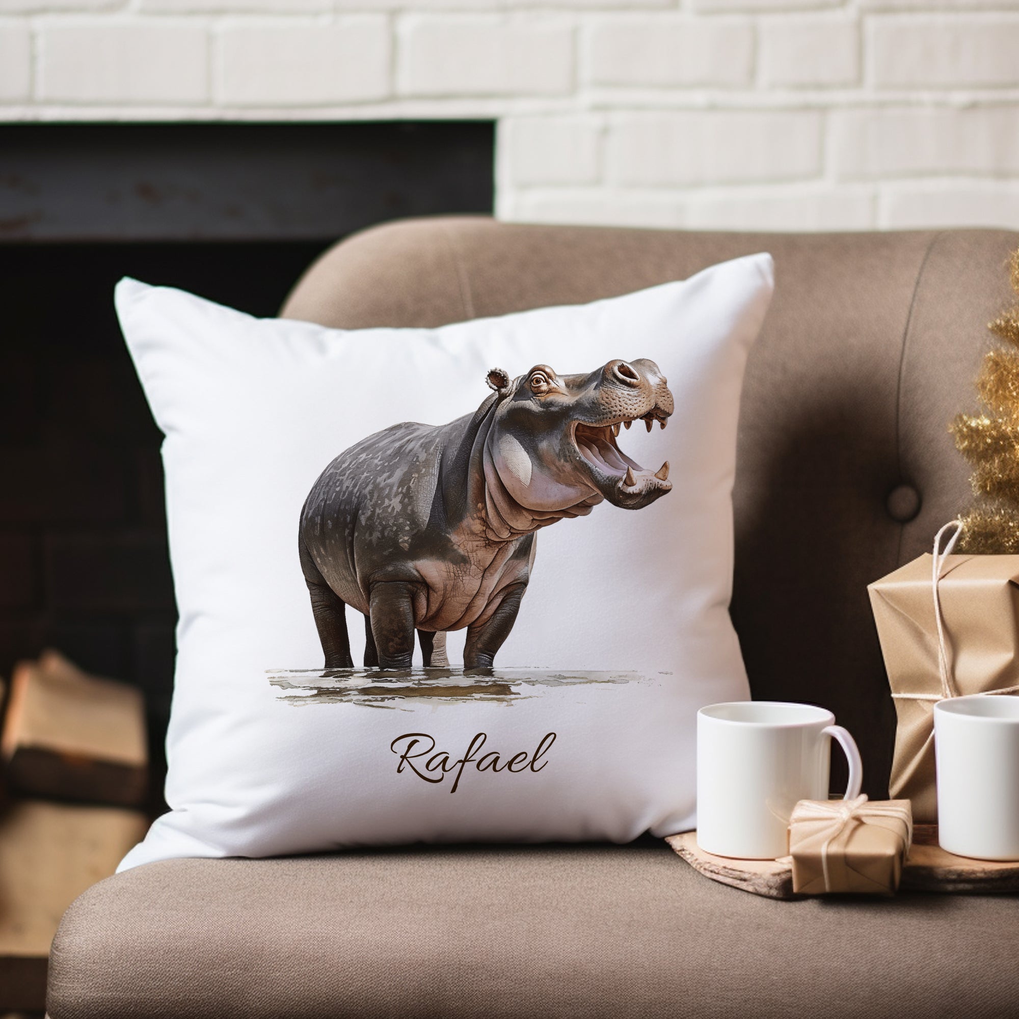 Kissenbezug Nilpferd