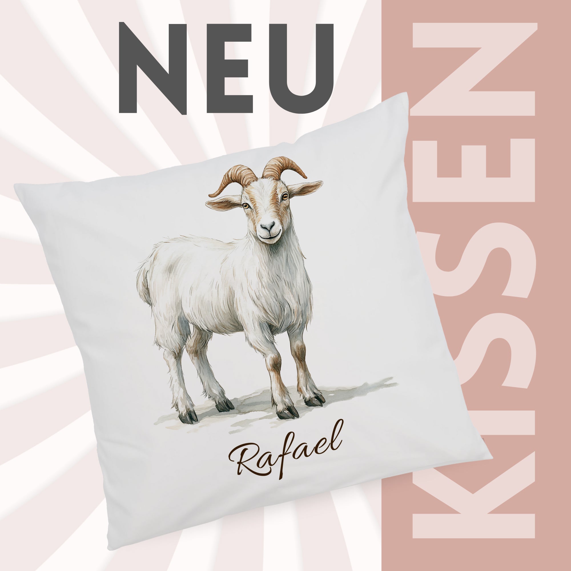 Kissenbezug Ziege