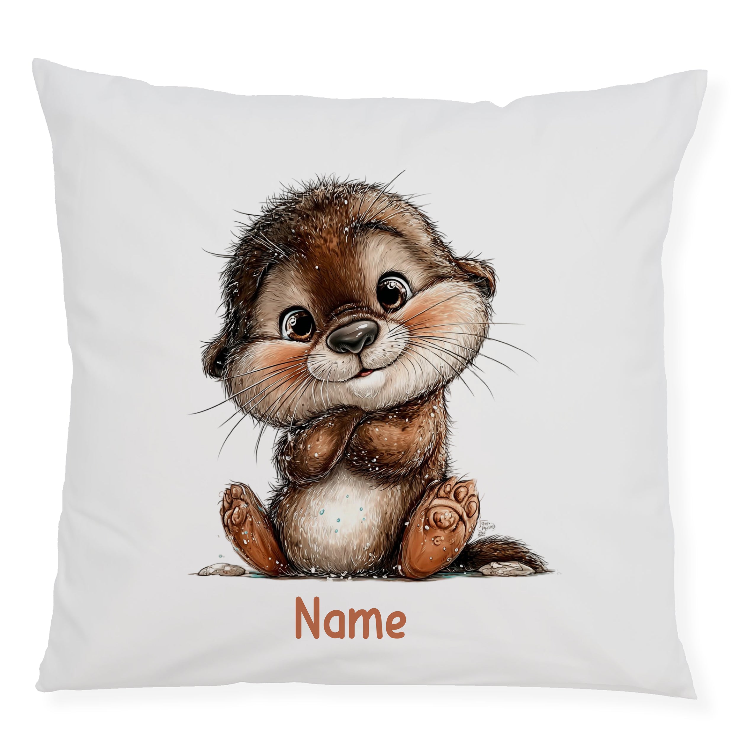Kissenbezug mit Otter-Motiv