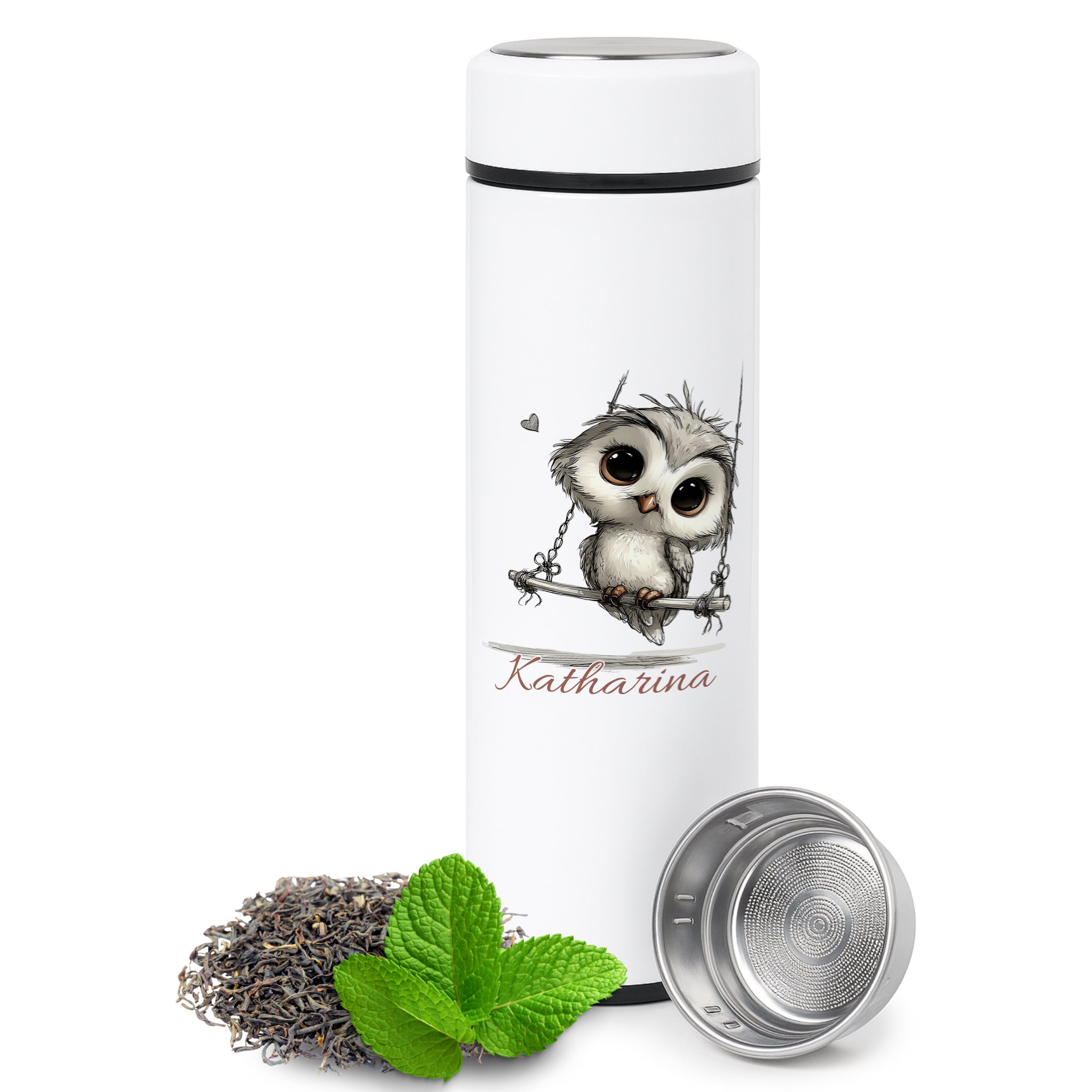 Tee-Thermosflasche Eule - Für gemütliche Teestunden