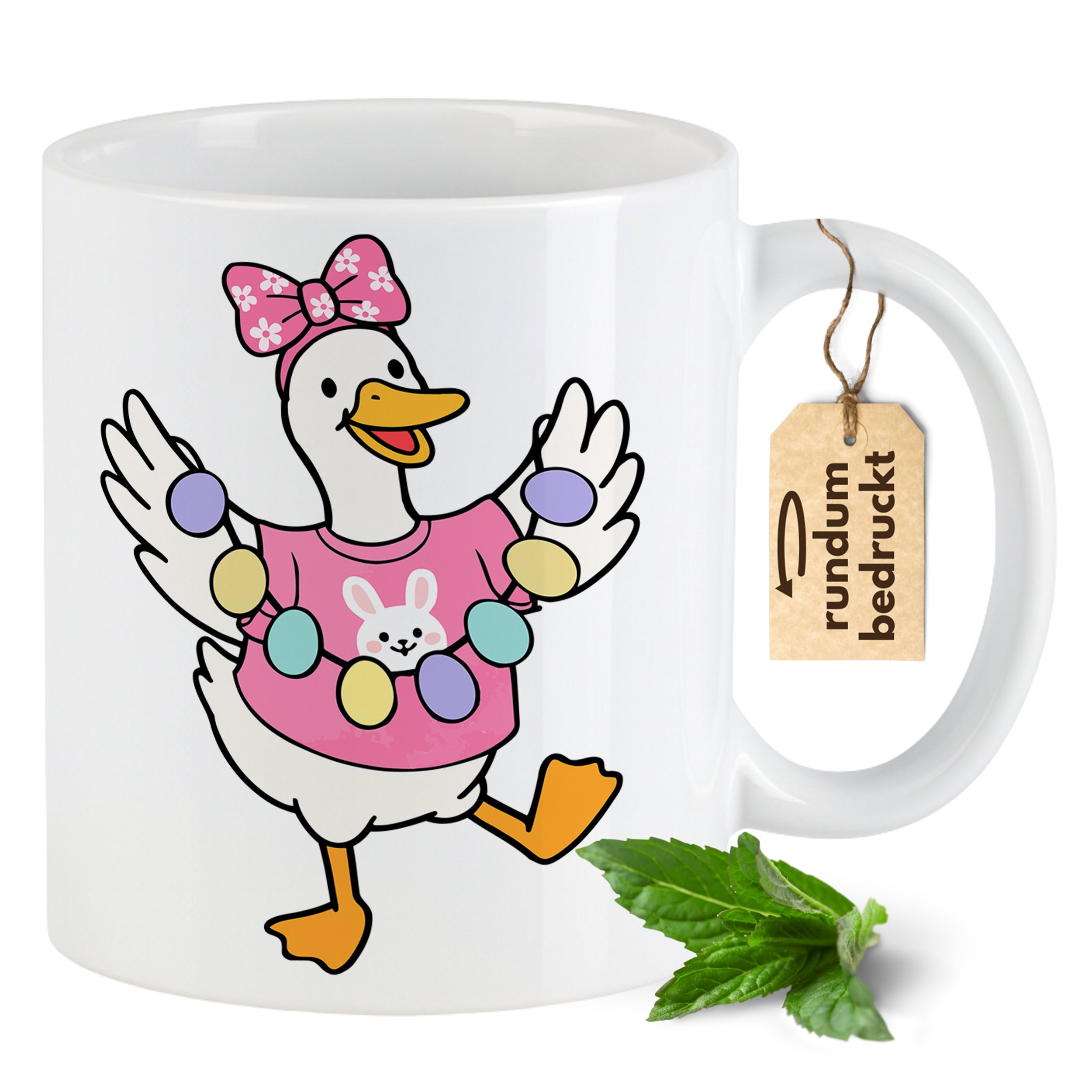 Tasse Ostern mit fröhlicher Ente