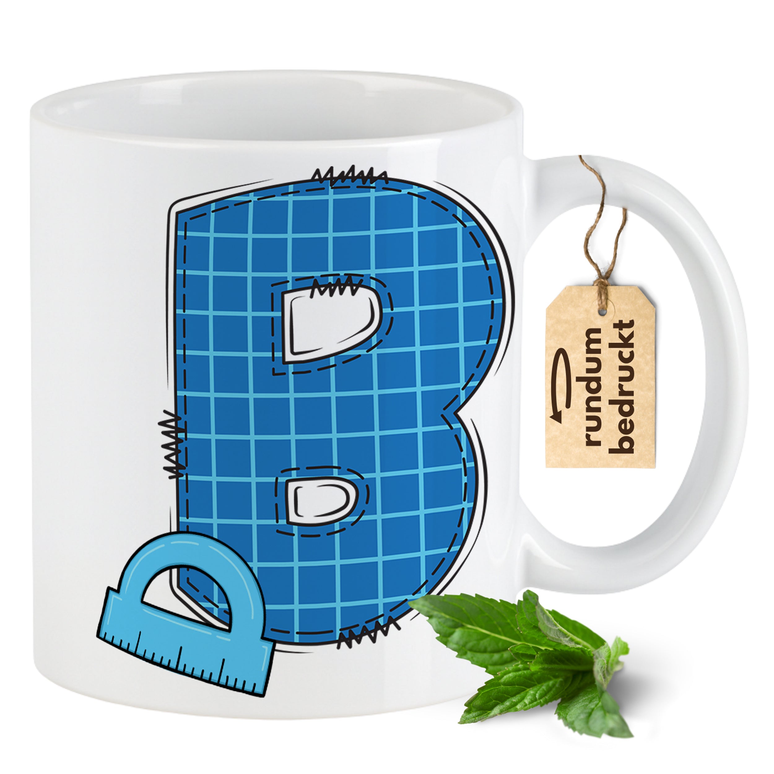 Tasse Alphabet mit Deinen Initialien