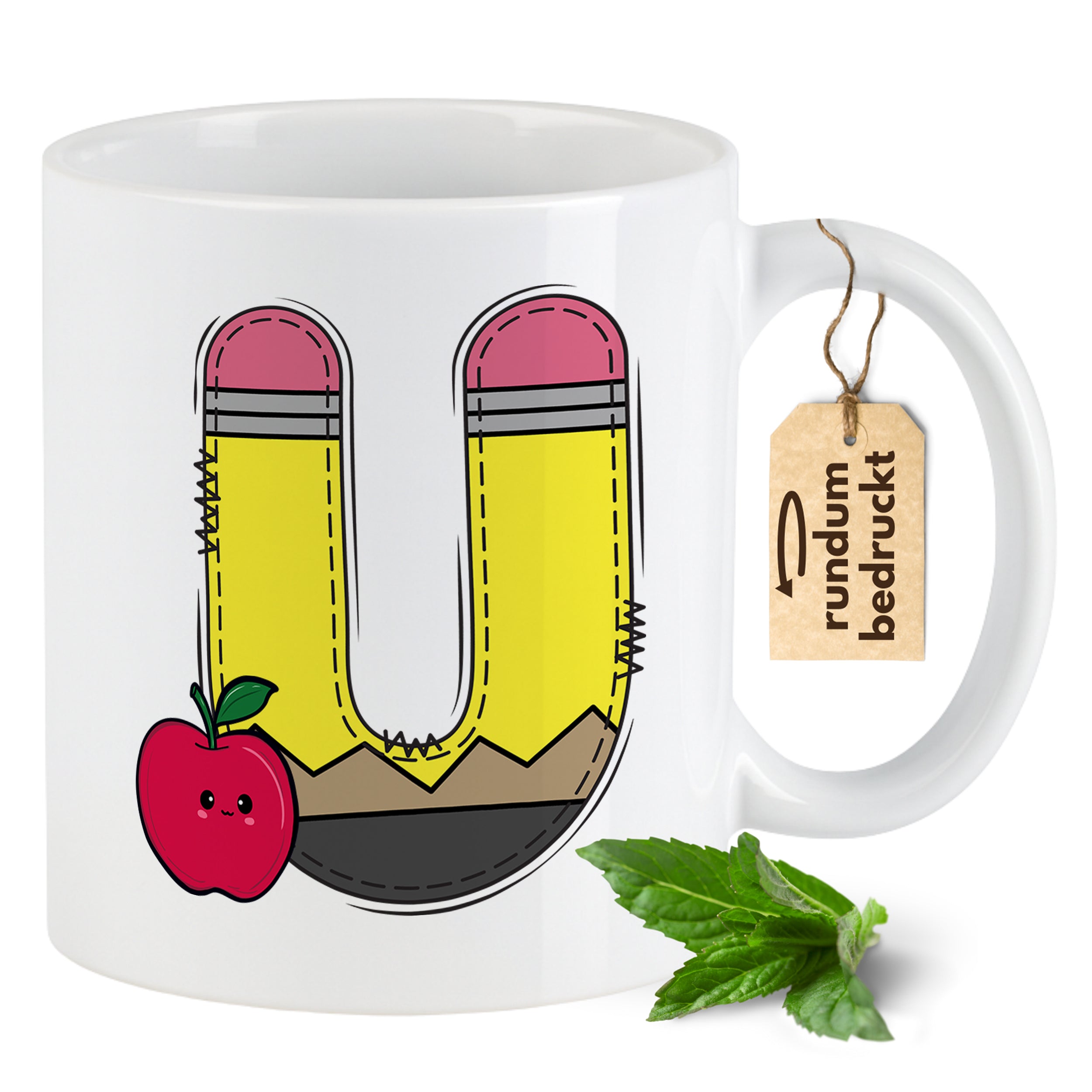 Tasse Alphabet mit Deinen Initialien