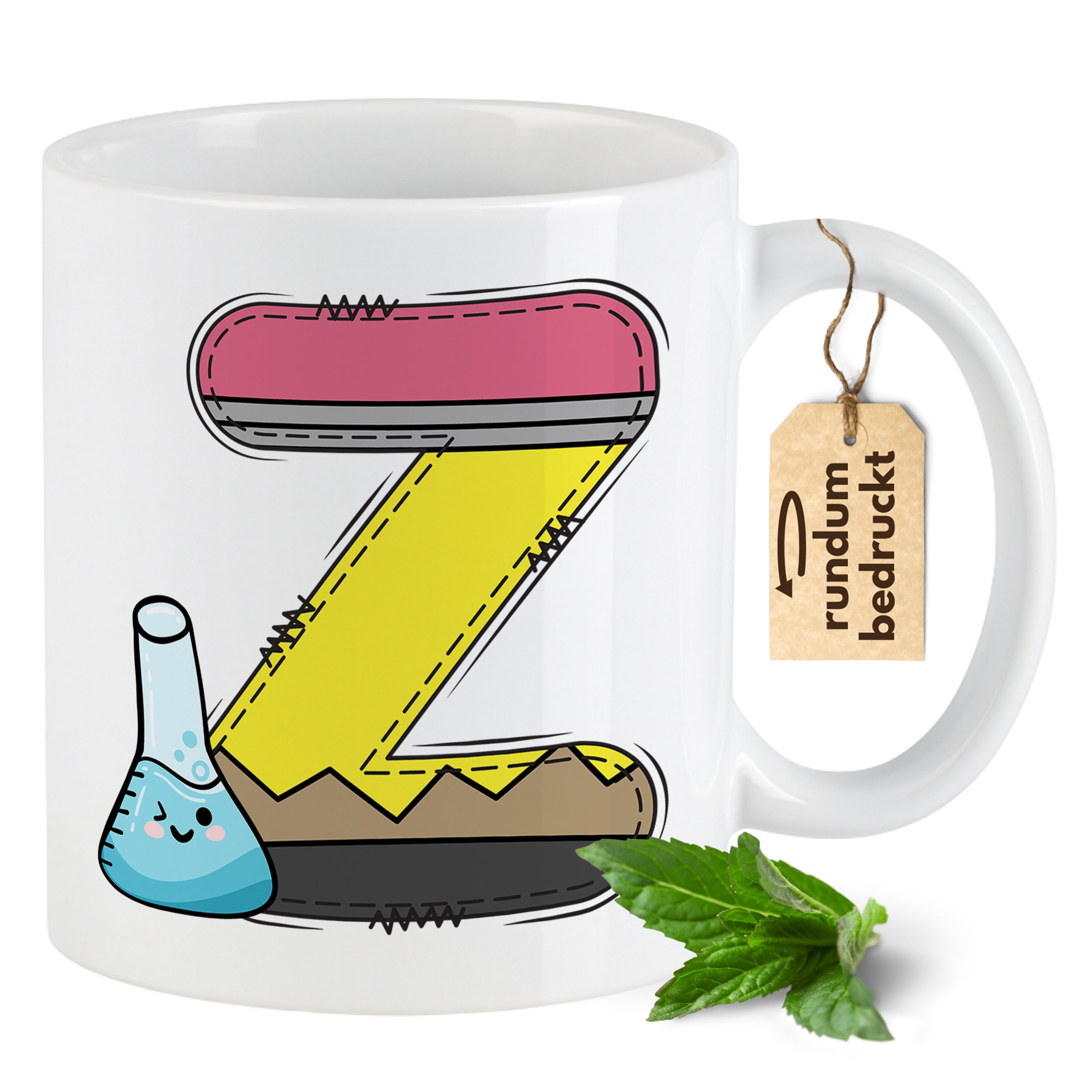 Tasse Alphabet mit Deinen Initialien