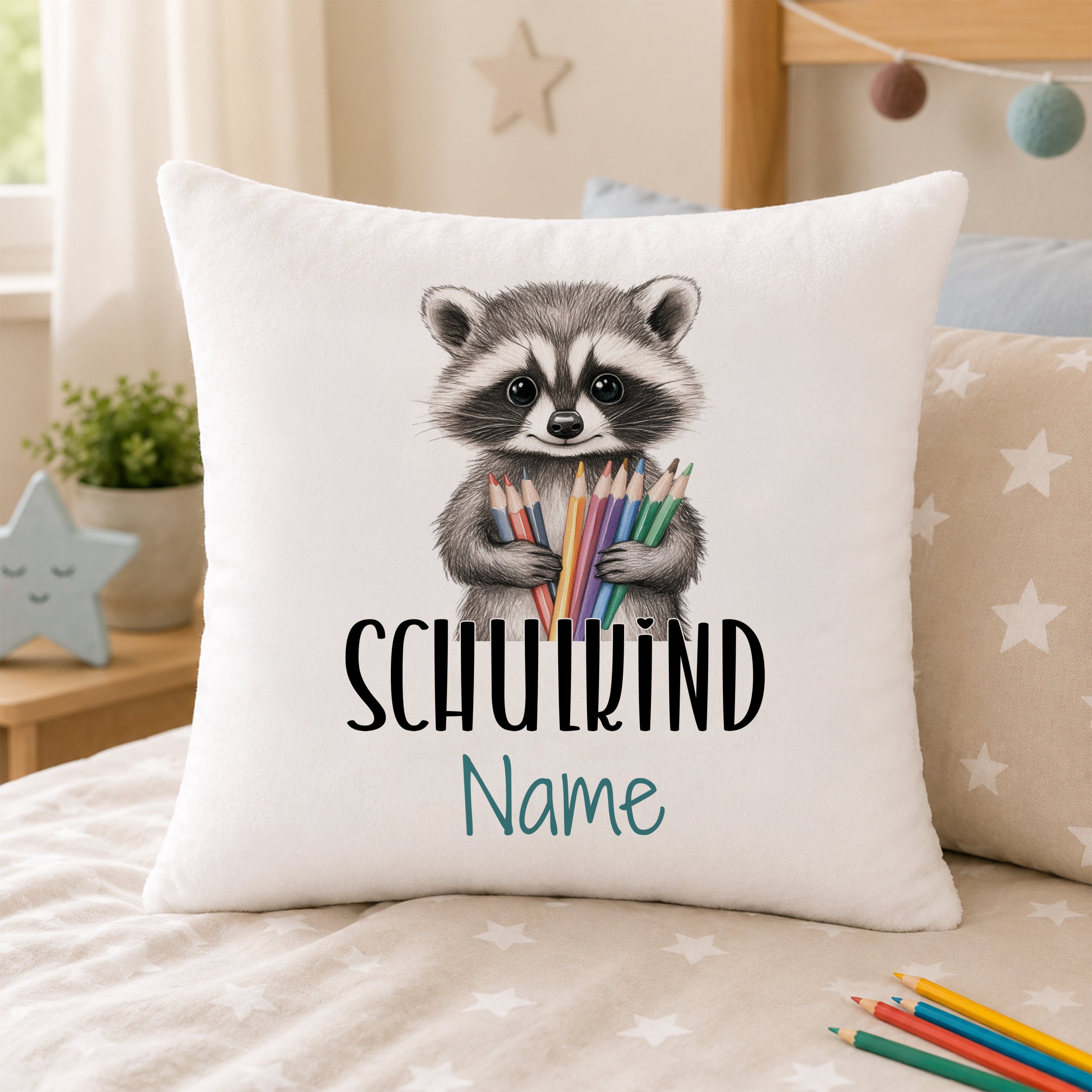 Kissenbezug Waschbär - Für kreative Kinderzimmer