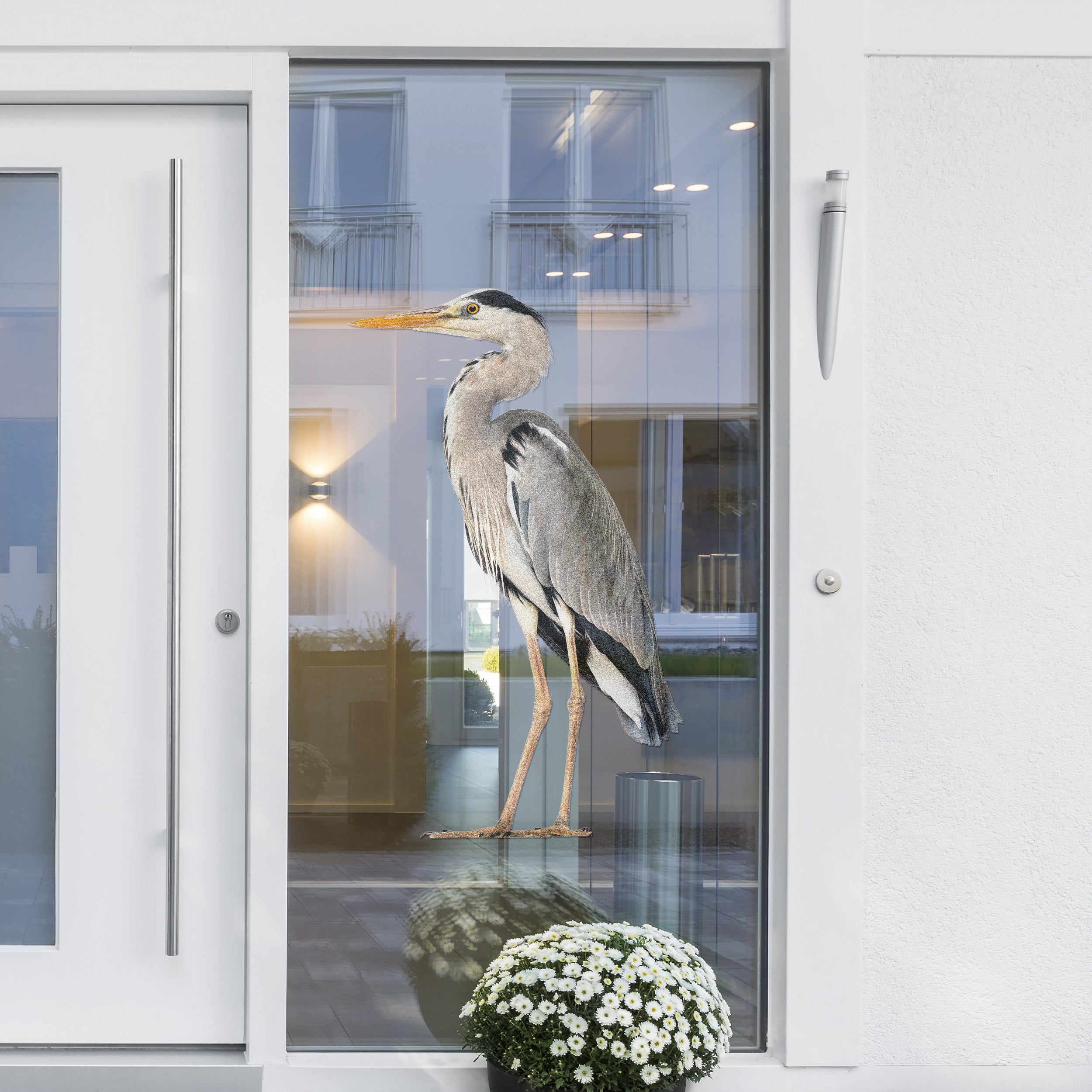 Fenstertattoo Reiher