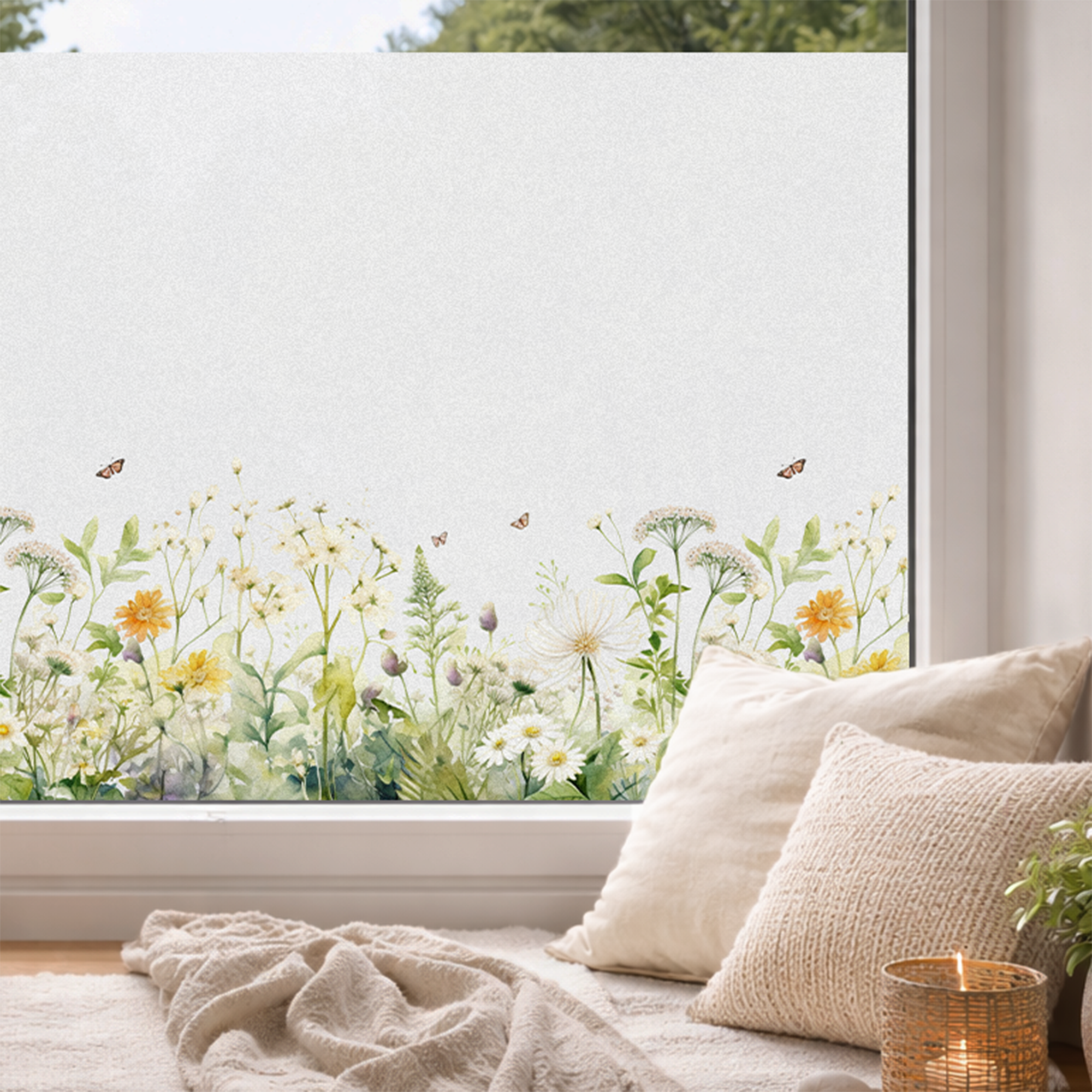 Fensterfolie Blumenwiese