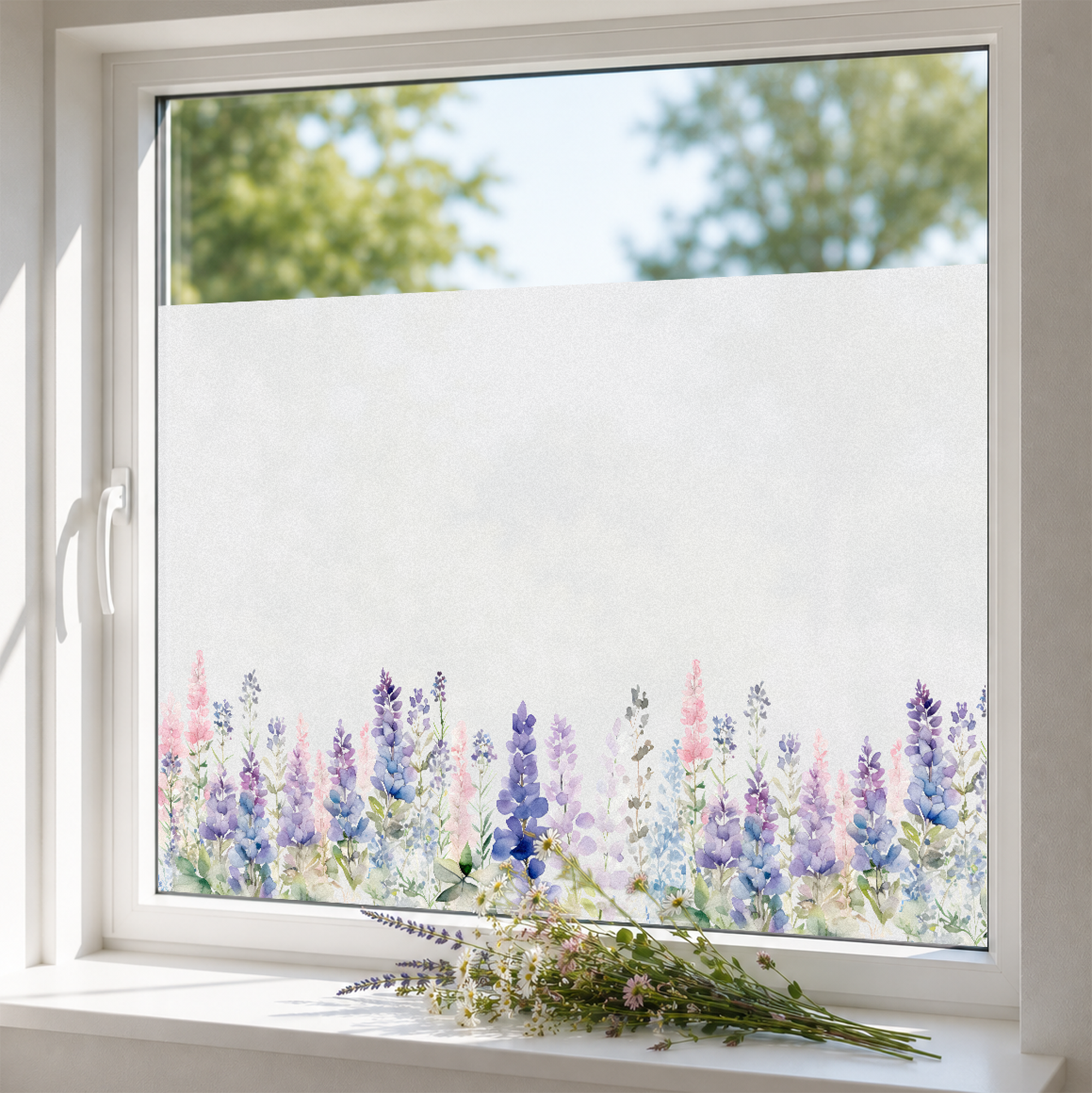 Fensterfolie Lupinen