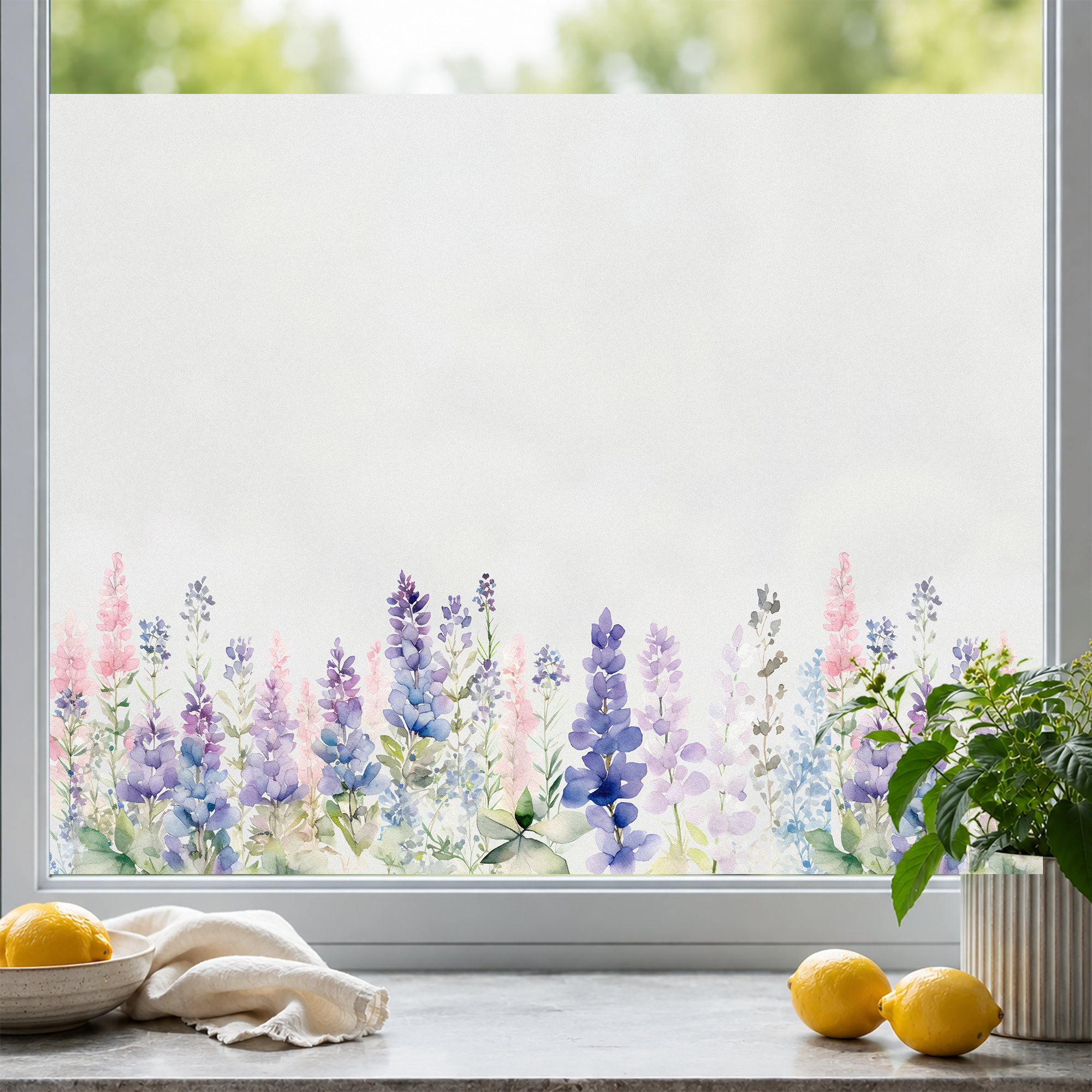 Fensterfolie Lupinen