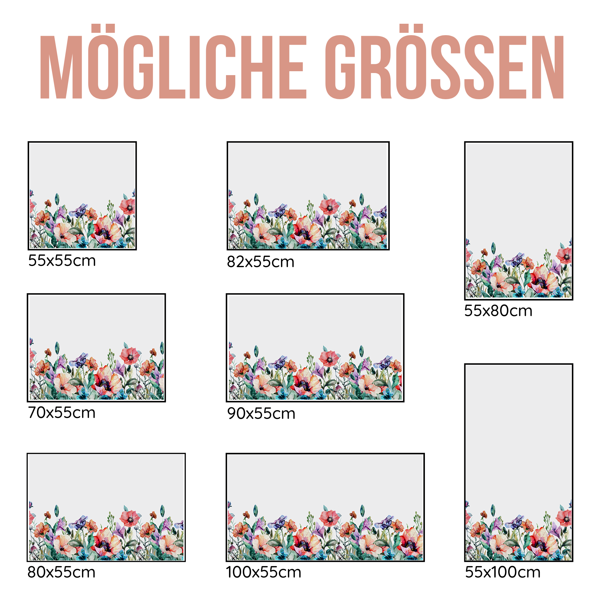 Fensterfolie Mohnblumen