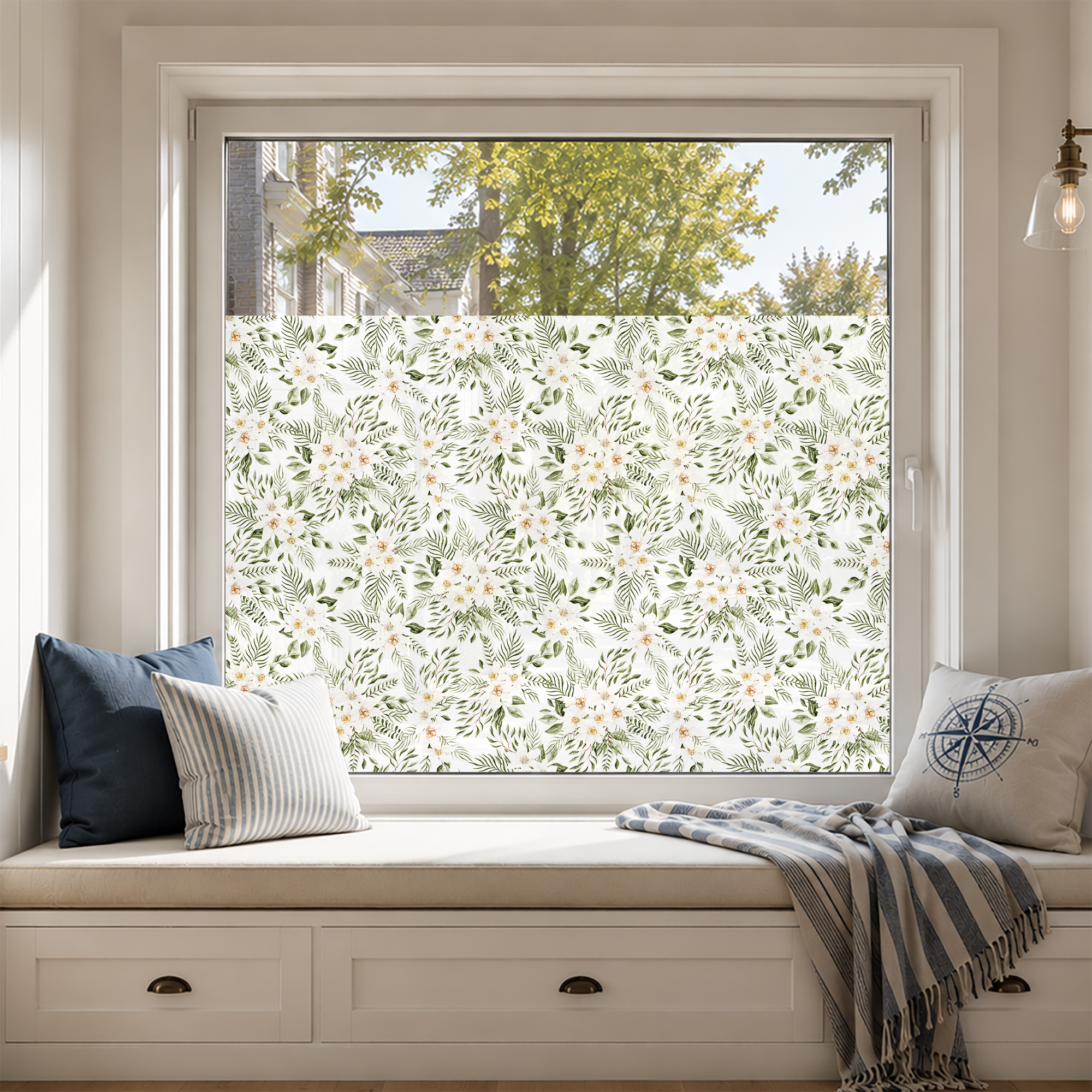 Fensterfolie Florales Blüten-Motiv