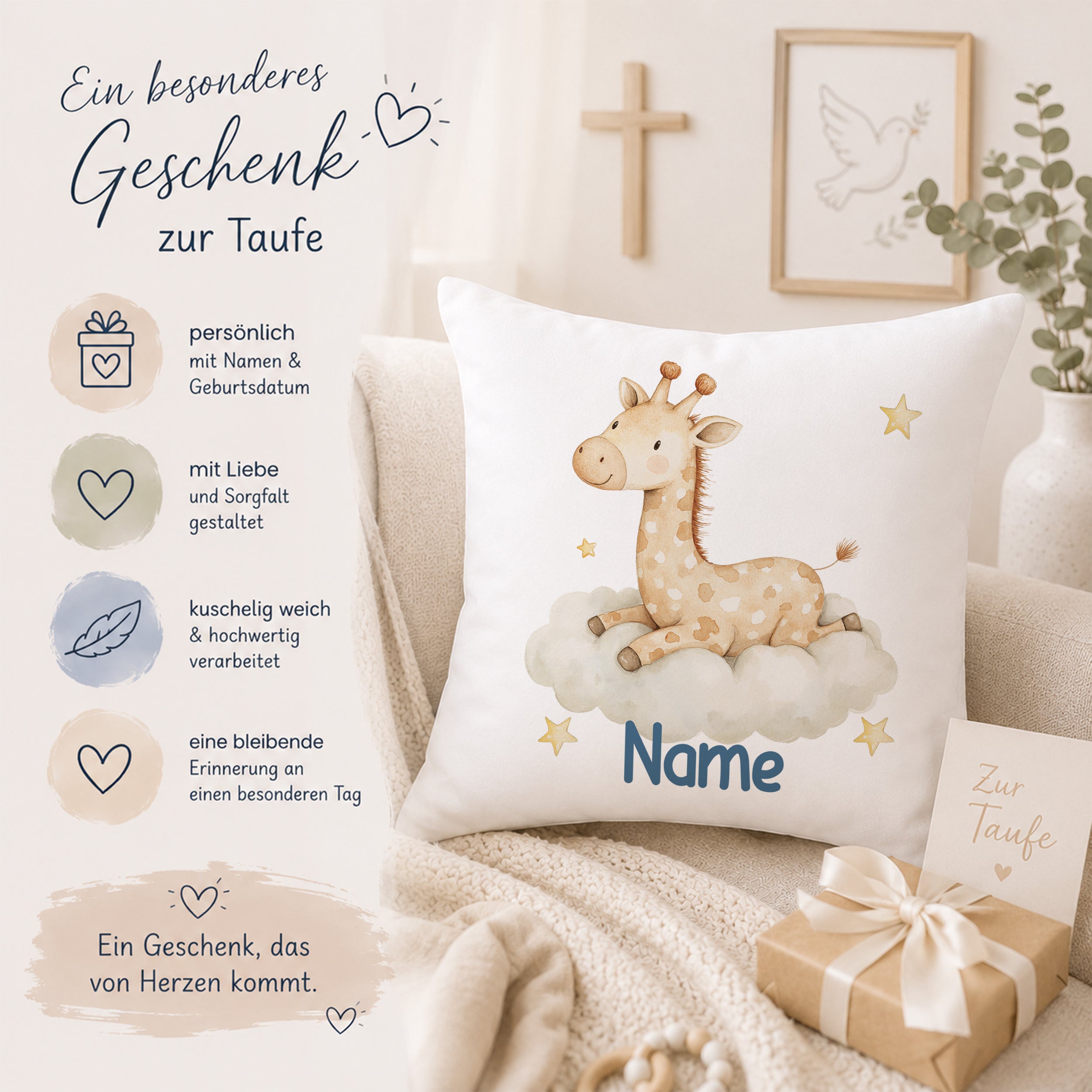Kissenbezug Giraffe - Kuschelige Träume für dein Kind