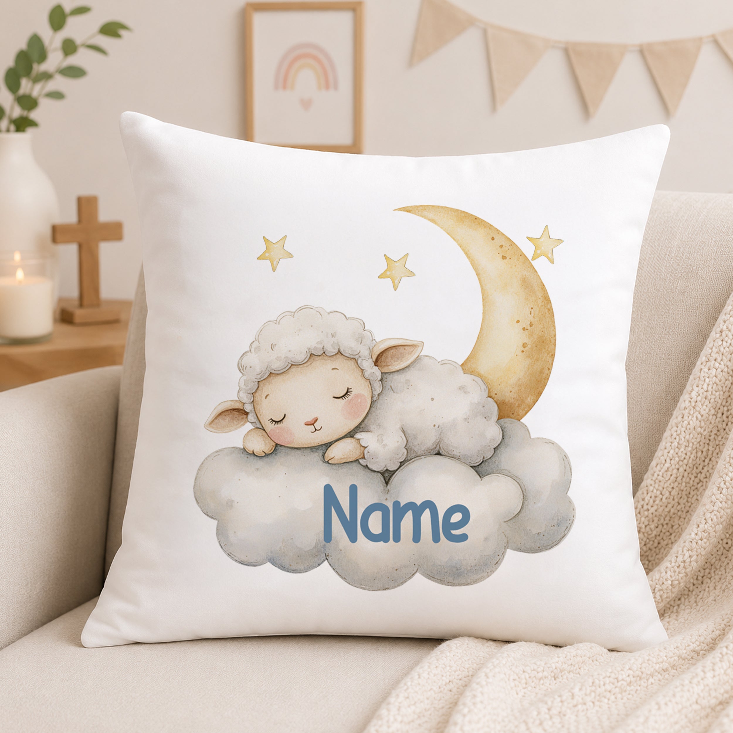 Kissenbezug flauschig mit Schafmotiv - Für süße Träume