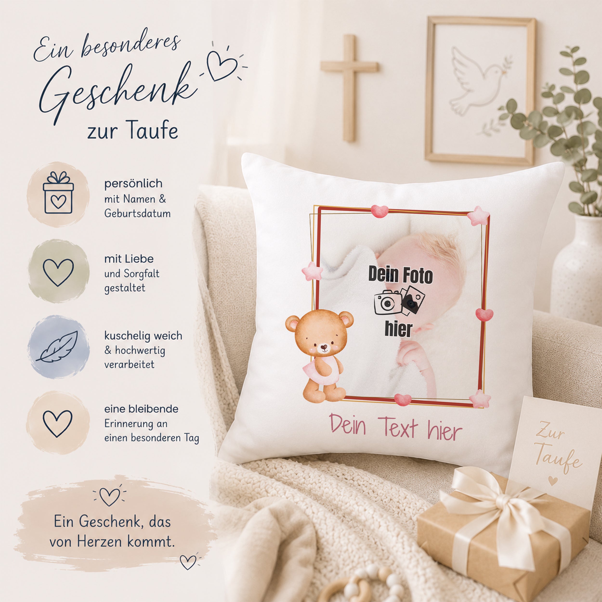 Kissen mit Bärenmotiv - Kuschelige Erinnerungen für die Kleinsten