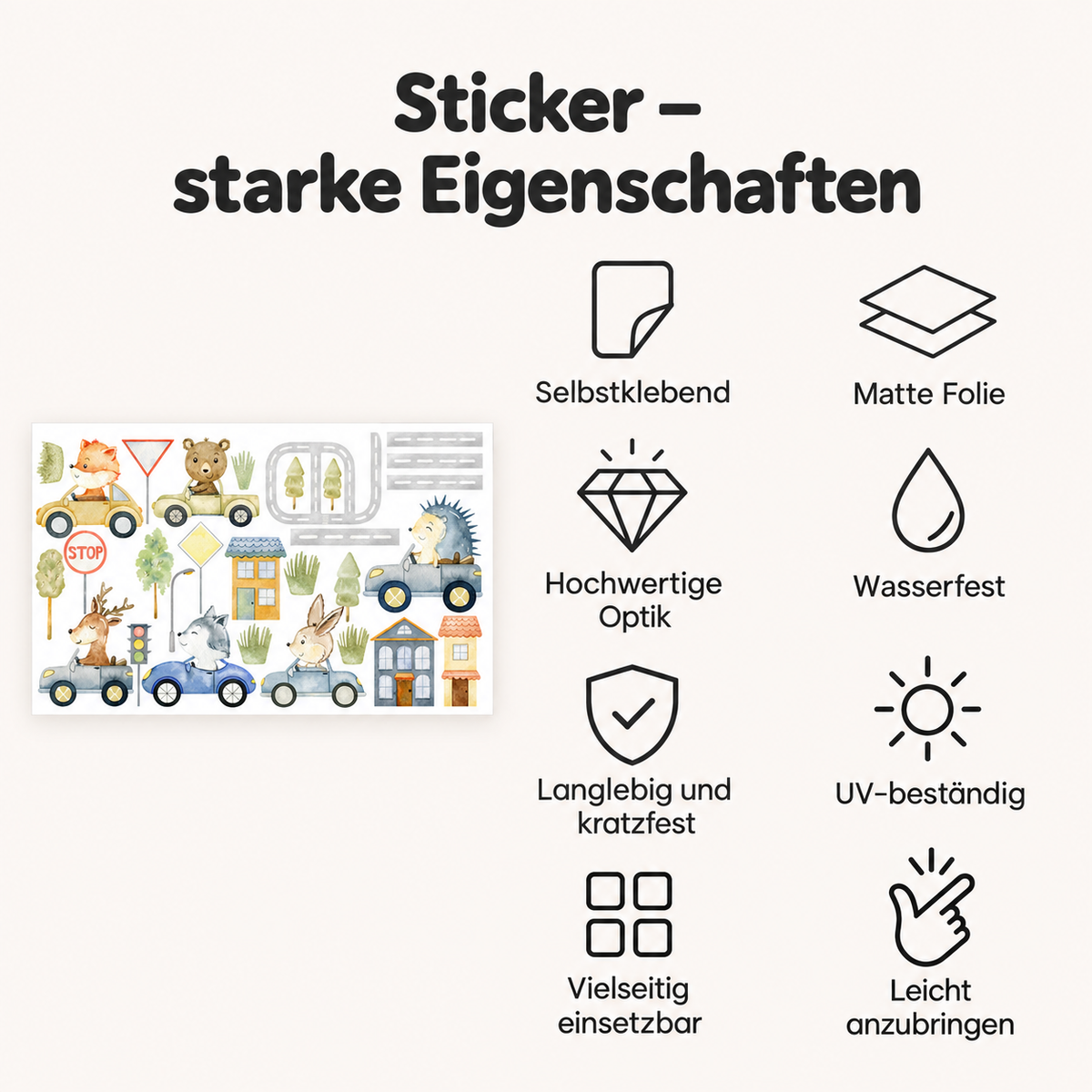 Wandtattoo Straße – Produktdetails und Eigenschaften
