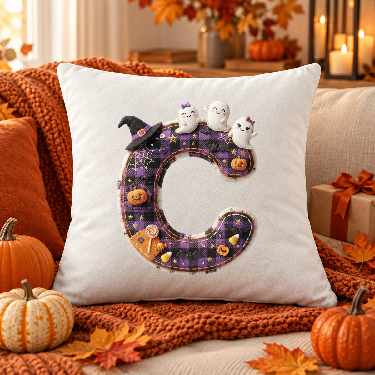 Kissenbezug mit Halloween-Motiv C