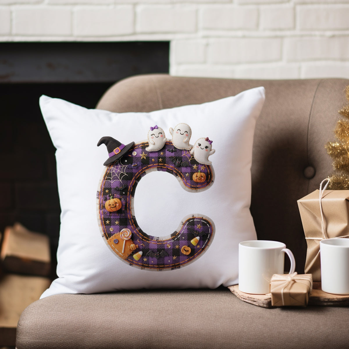 Kissenbezug mit Halloween-Motiv C
