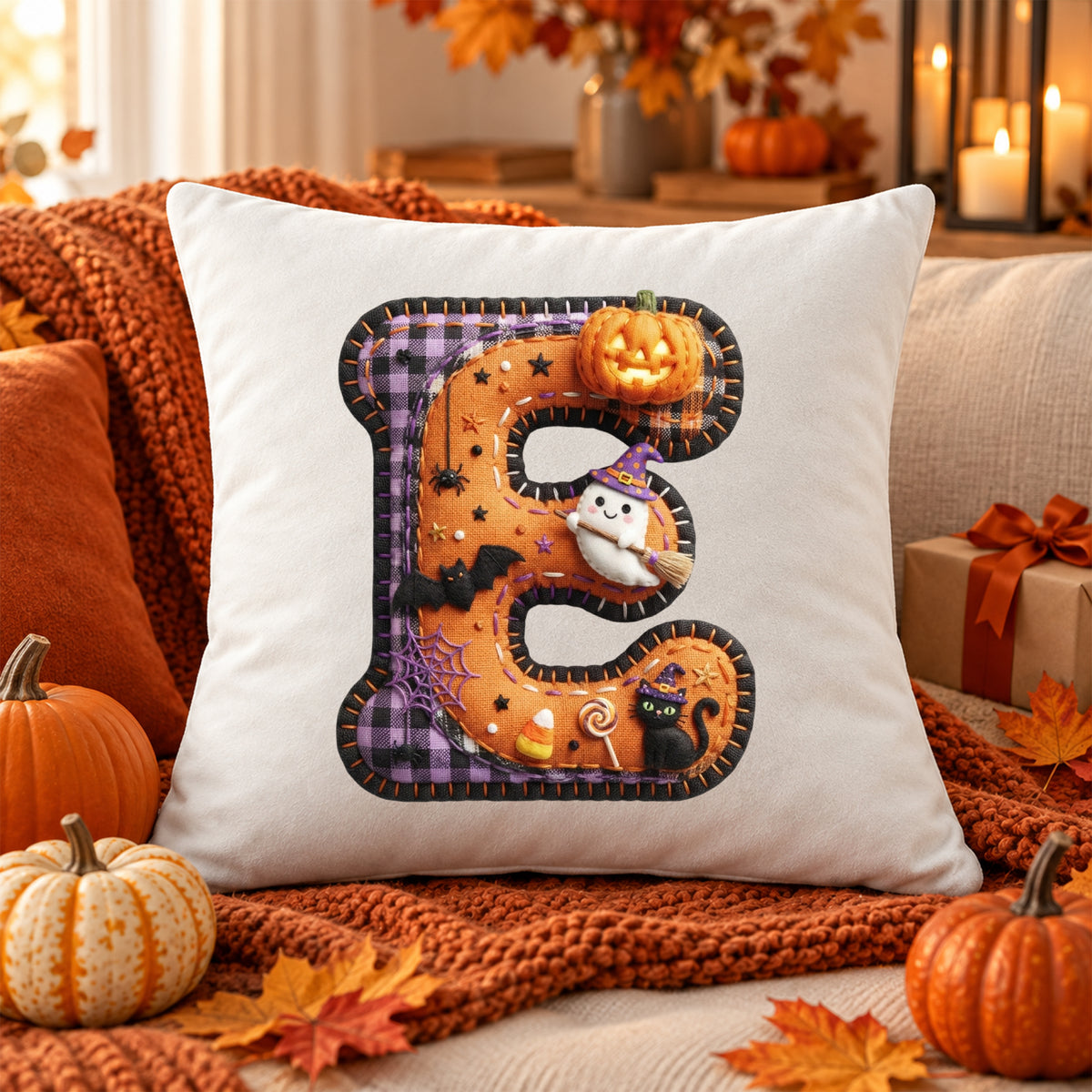 Kissenbezug mit Halloween-Motiv E