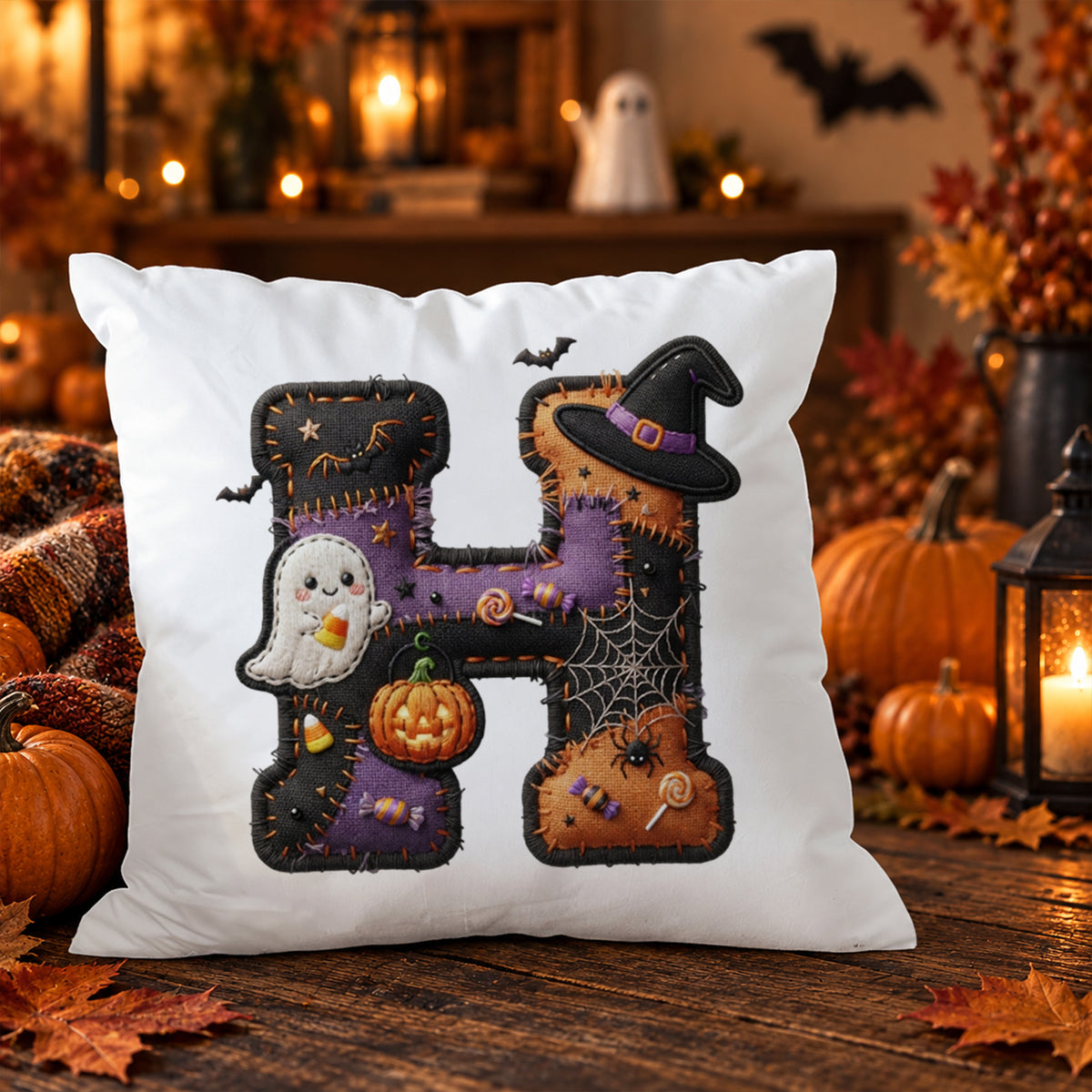 Kissenbezug mit Halloween-Motiv H