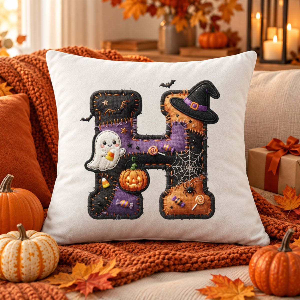 Kissenbezug mit Halloween-Motiv H