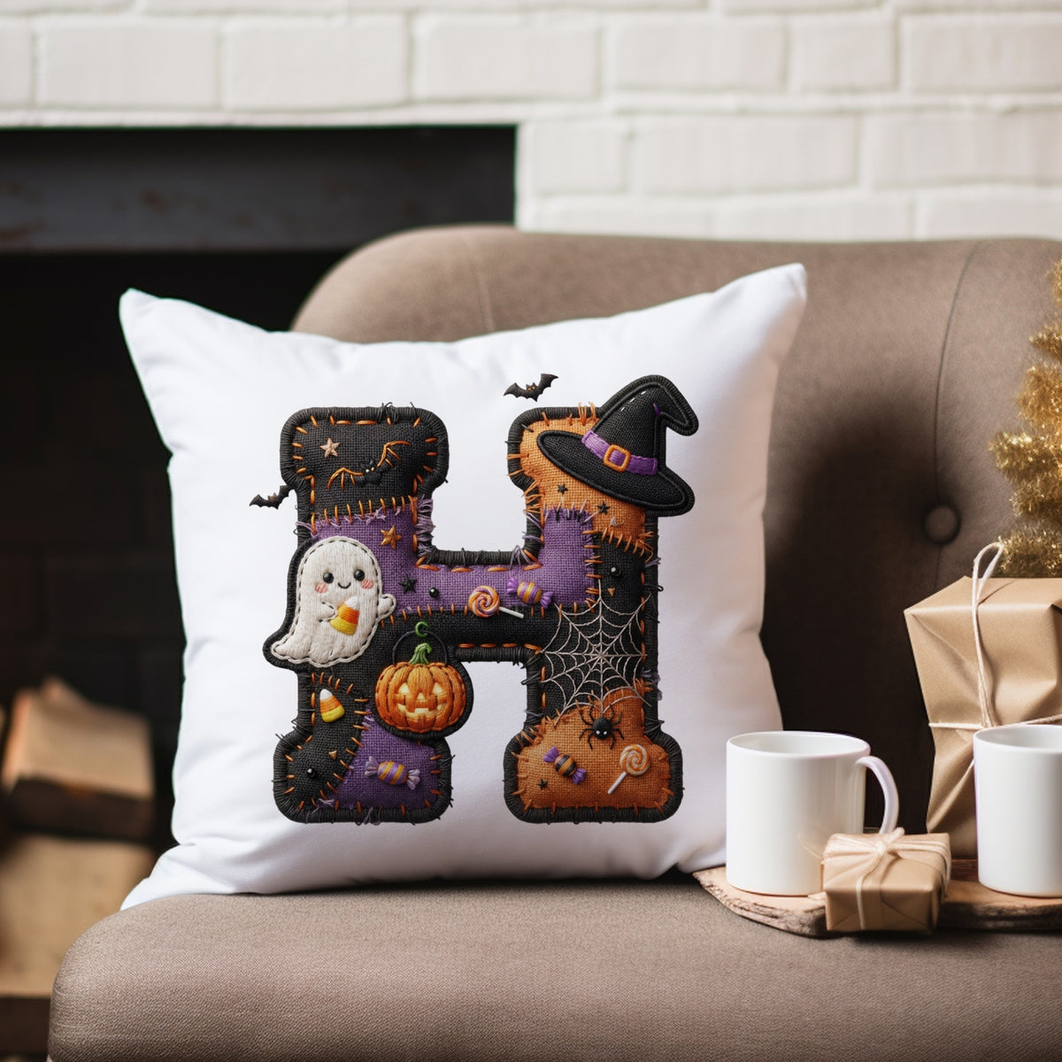 Kissenbezug mit Halloween-Motiv H