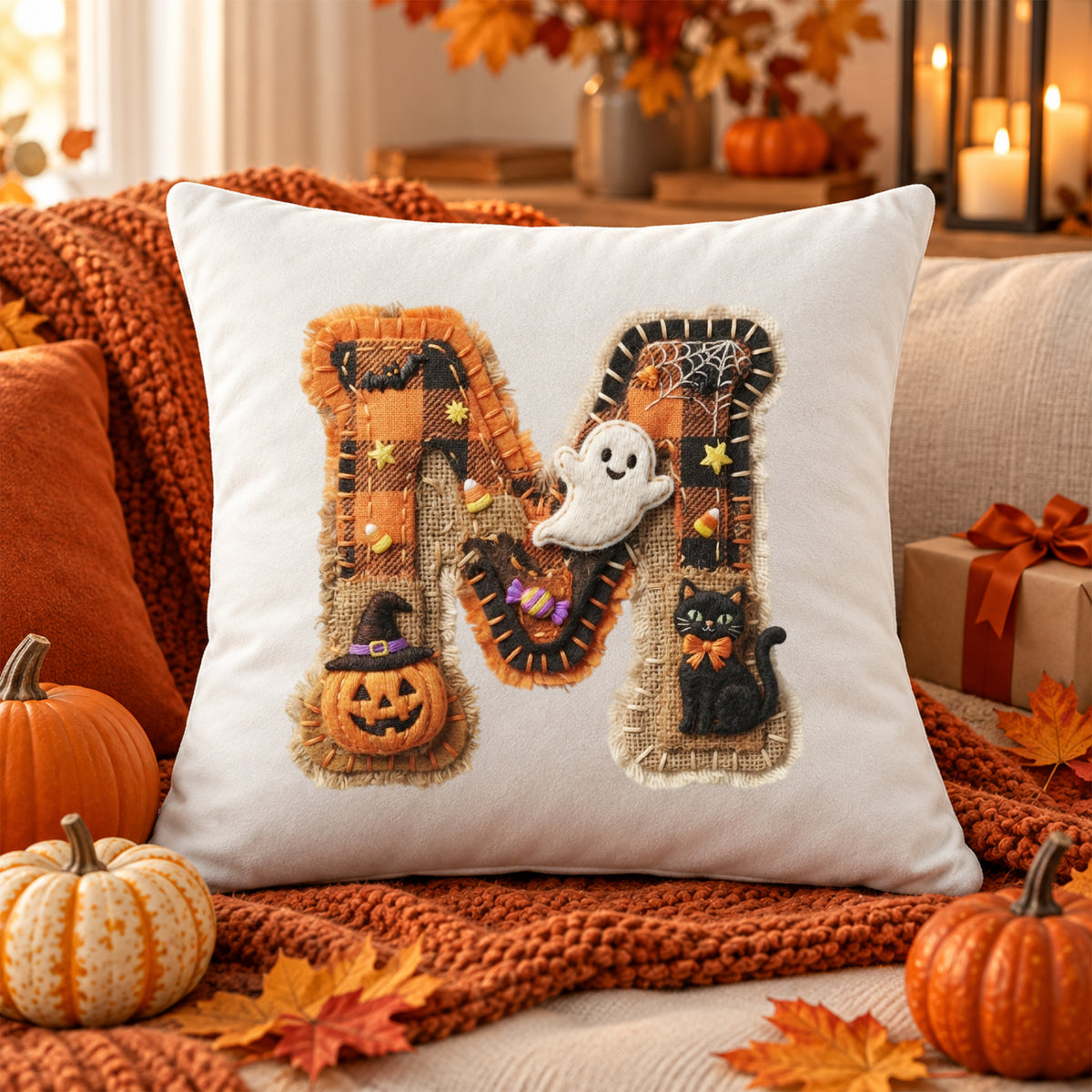 Kissenbezug mit Halloween-Motiv M