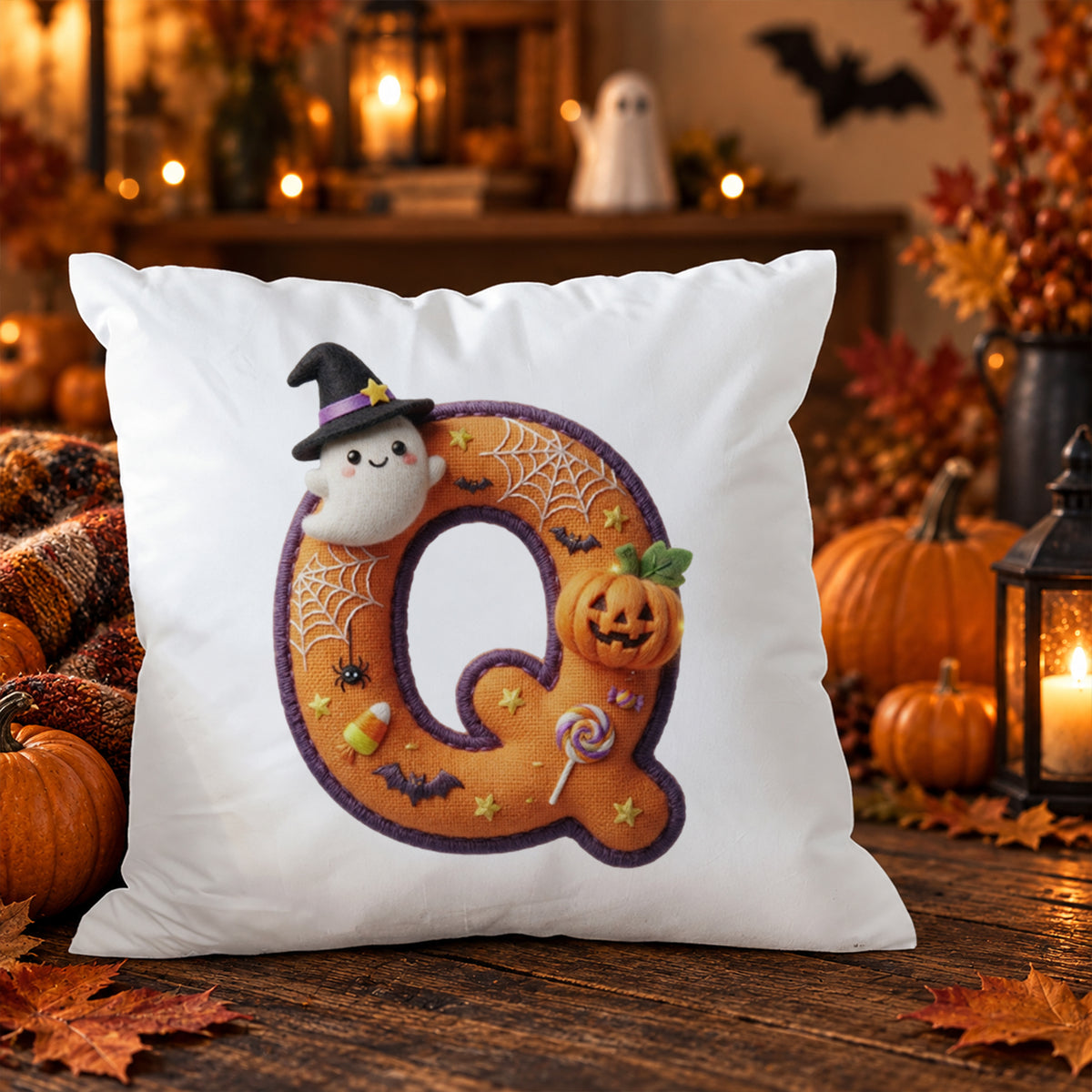 Kissenbezug mit Halloween-Motiv Q