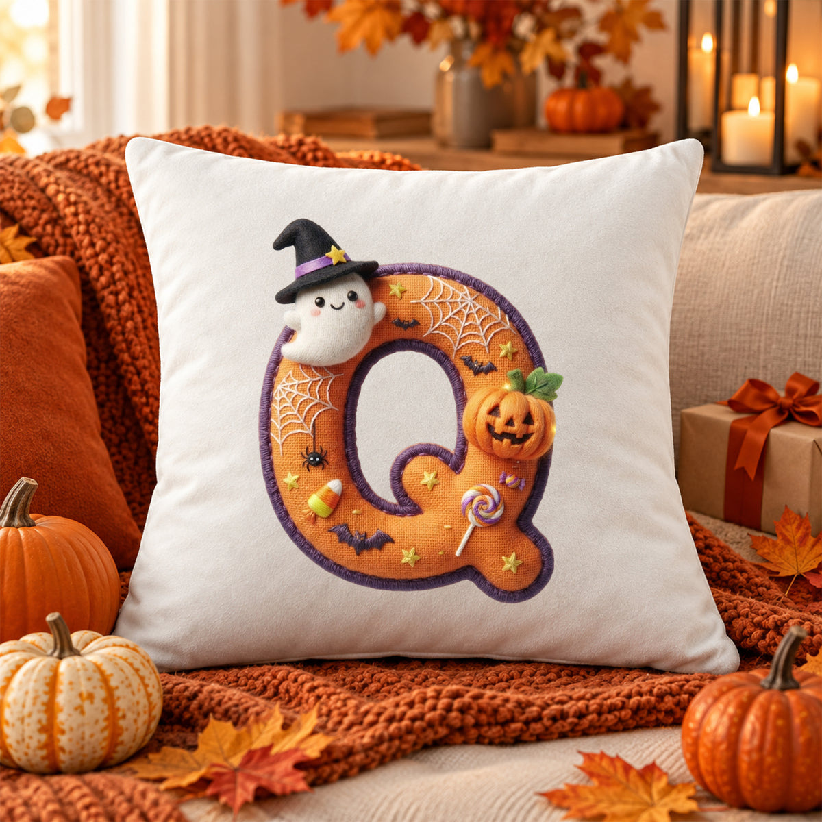 Kissenbezug mit Halloween-Motiv Q