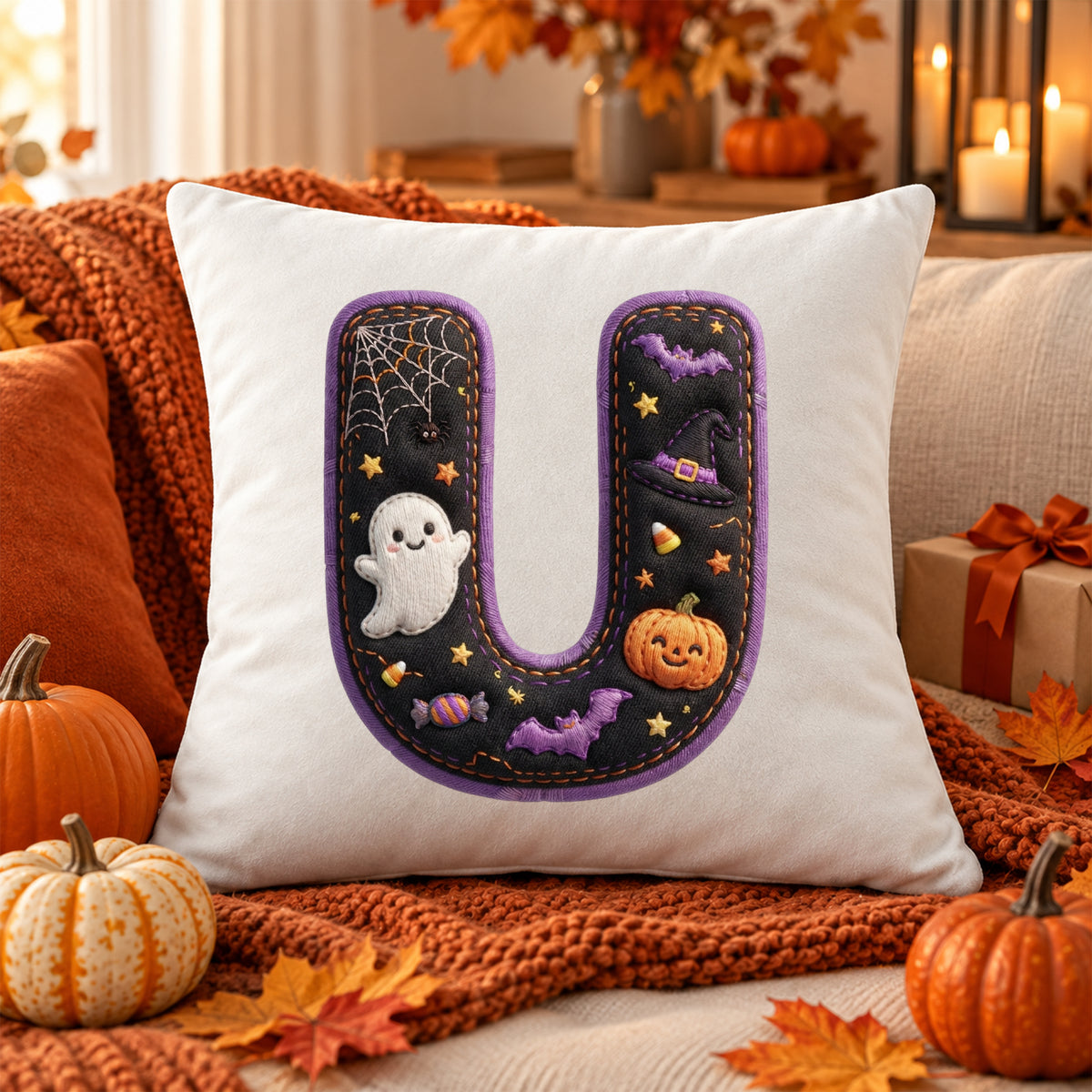 Kissenbezug mit Halloween-Motiv U