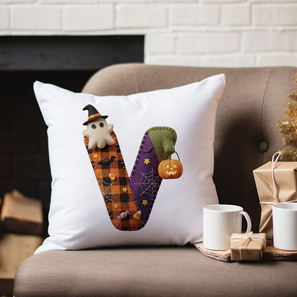 Kissenbezug mit Halloween-Motiv V